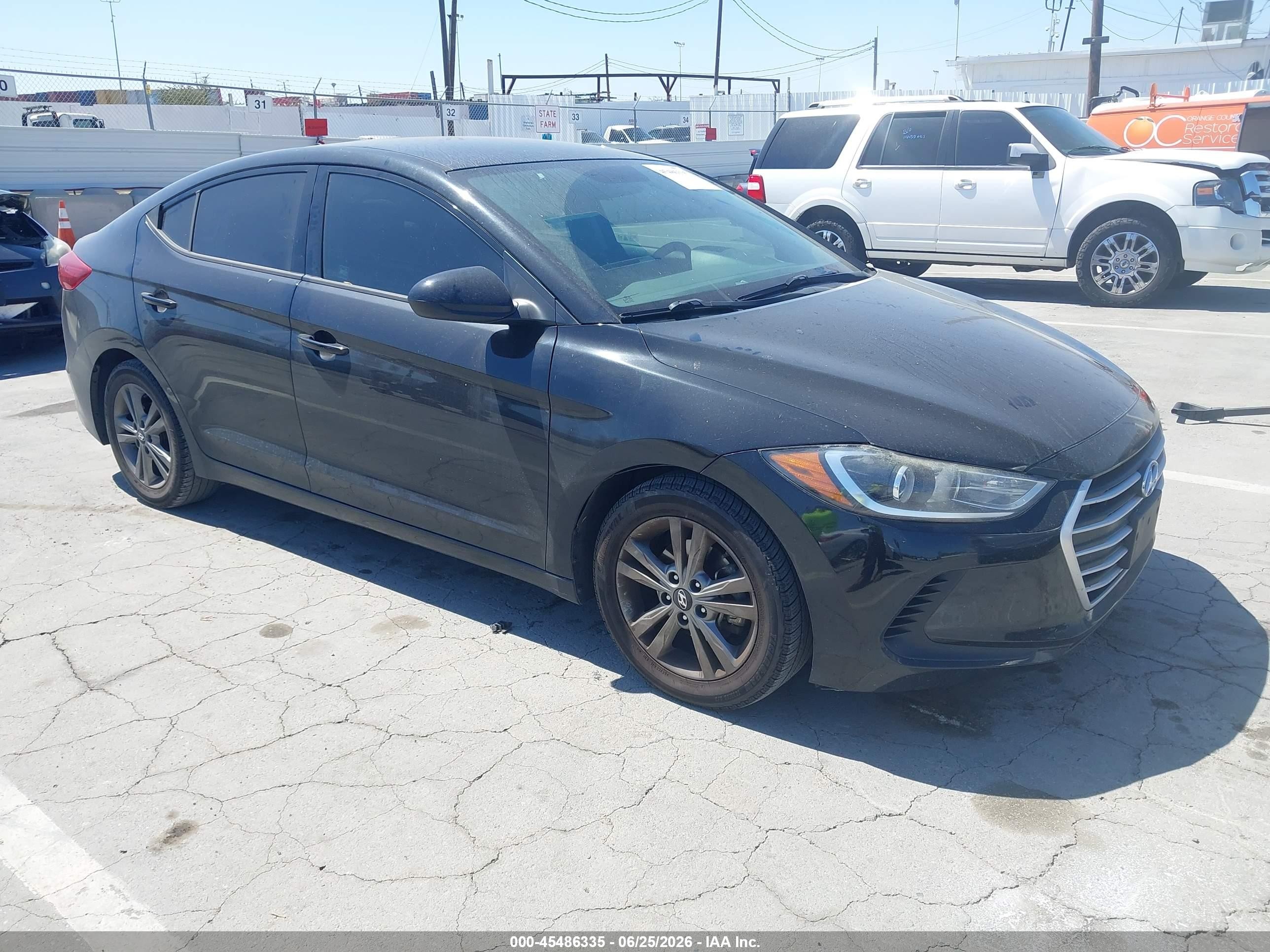 2018 Hyundai Elantra SEL, VIN 5NPD84LF4JH214821 — Rear end