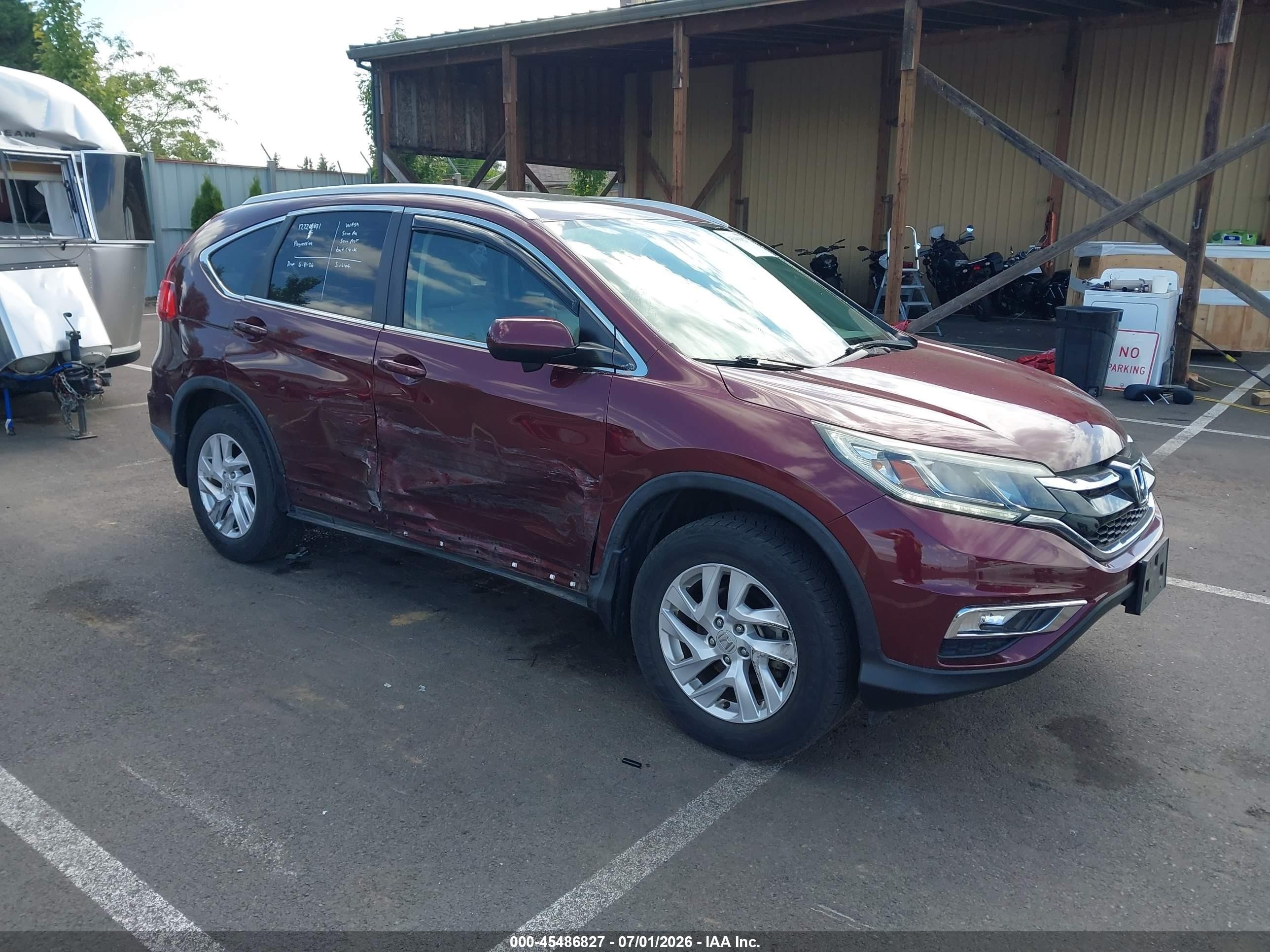 2015 Honda CR-V EX-L, VIN 2HKRM4H78FH659329 — Side