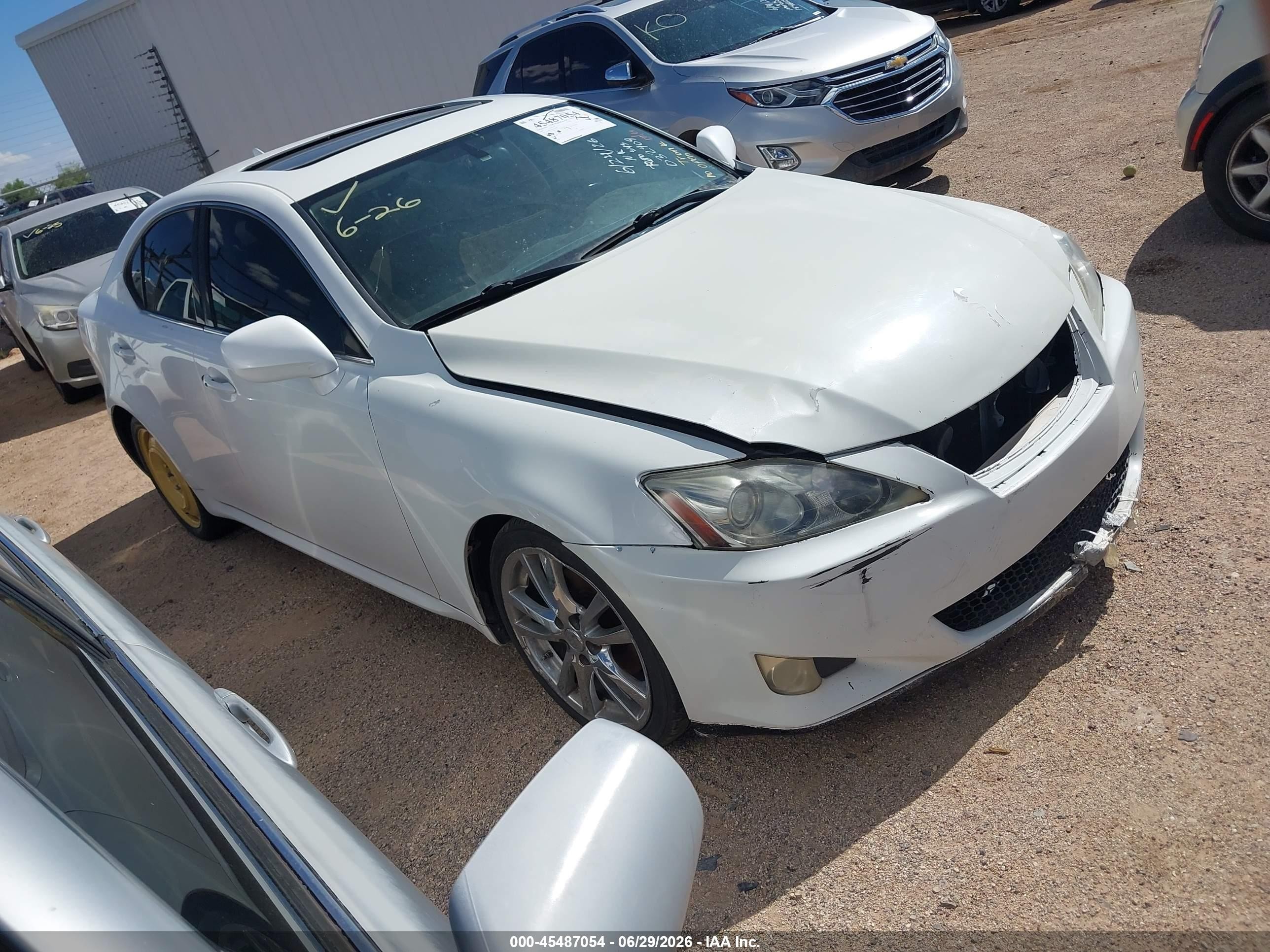 2007 Lexus IS 250, VIN JTHBK262872032909 — Normal wear