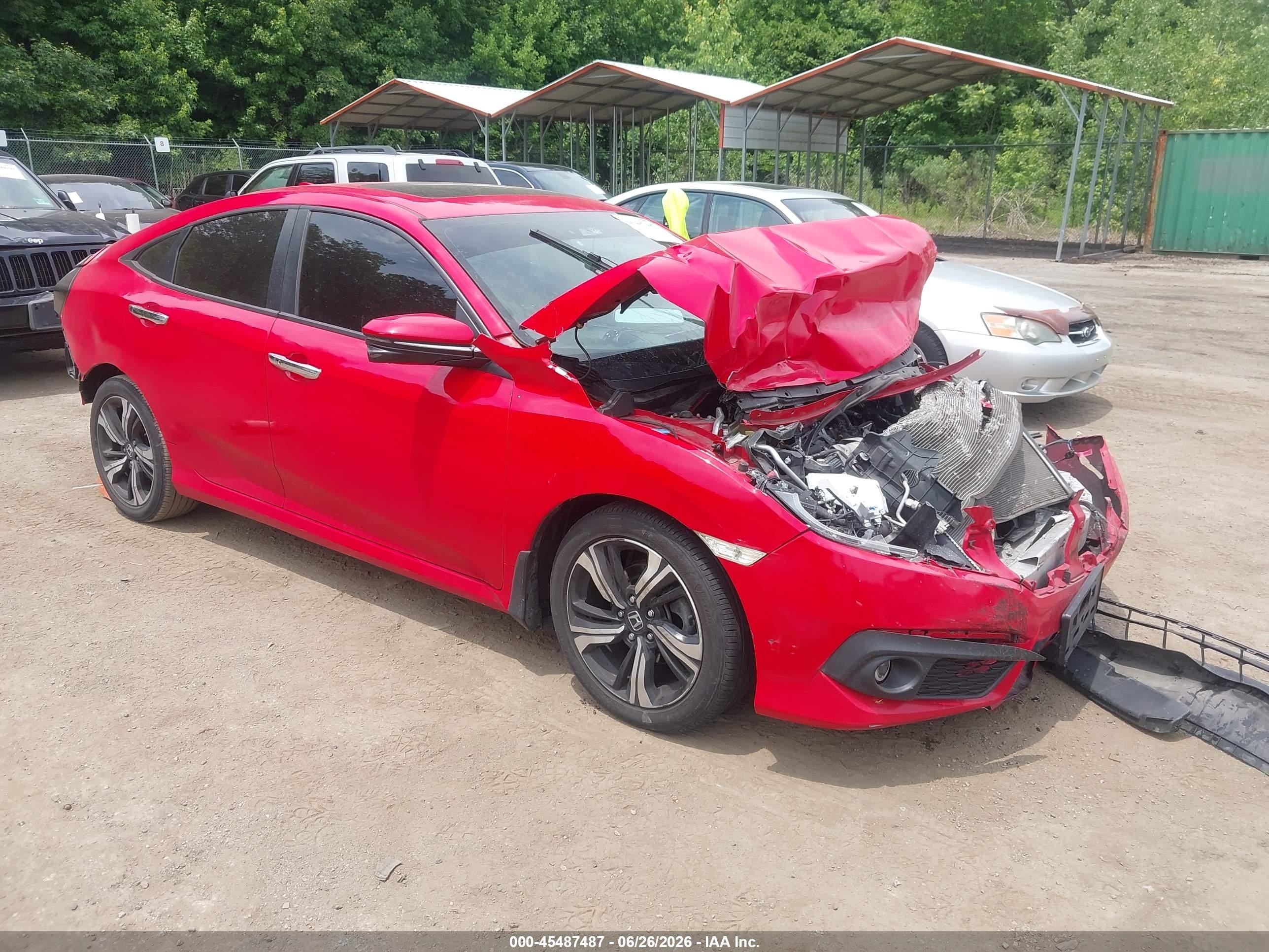 2018 Honda Civic Touring, VIN JHMFC1F91JX026482 — Front end