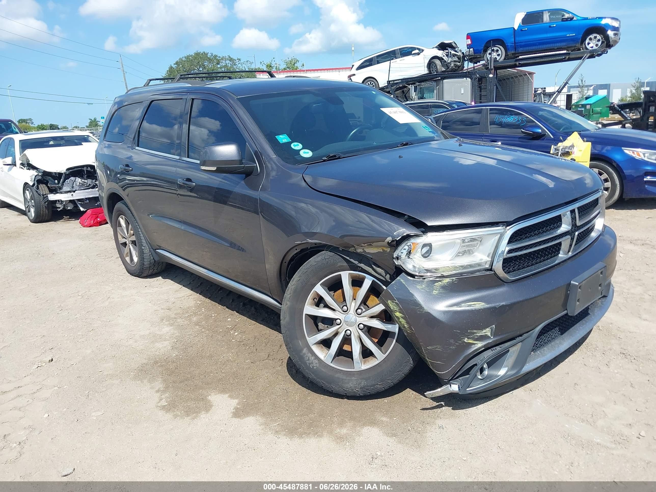 2016 Dodge Durango Limited, VIN 1C4RDJDG2GC341028 — Front end