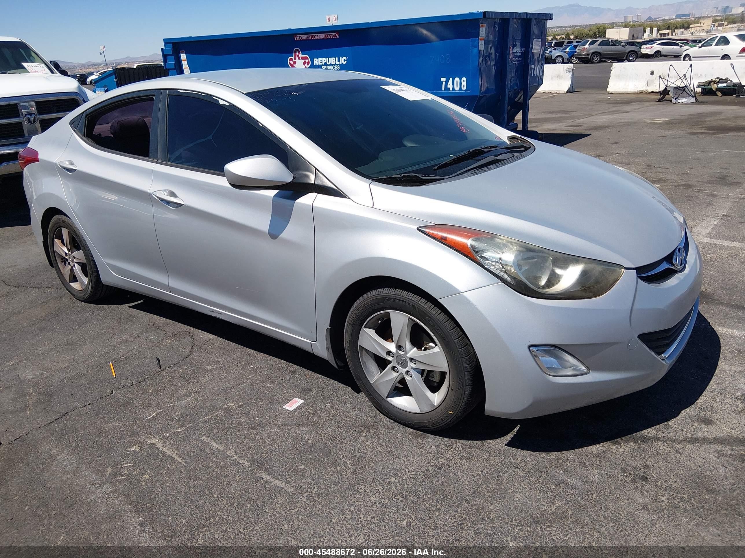 2013 Hyundai Elantra GLS, VIN KMHDH4AEXDU849221 — Undercarriage