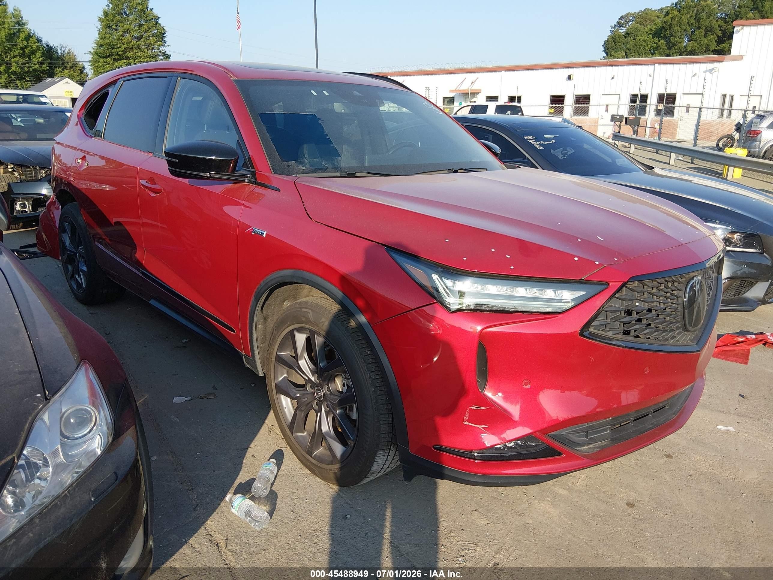 2022 Acura MDX w/A-Spec Package, VIN 5J8YE1H08NL031230 — Rear end