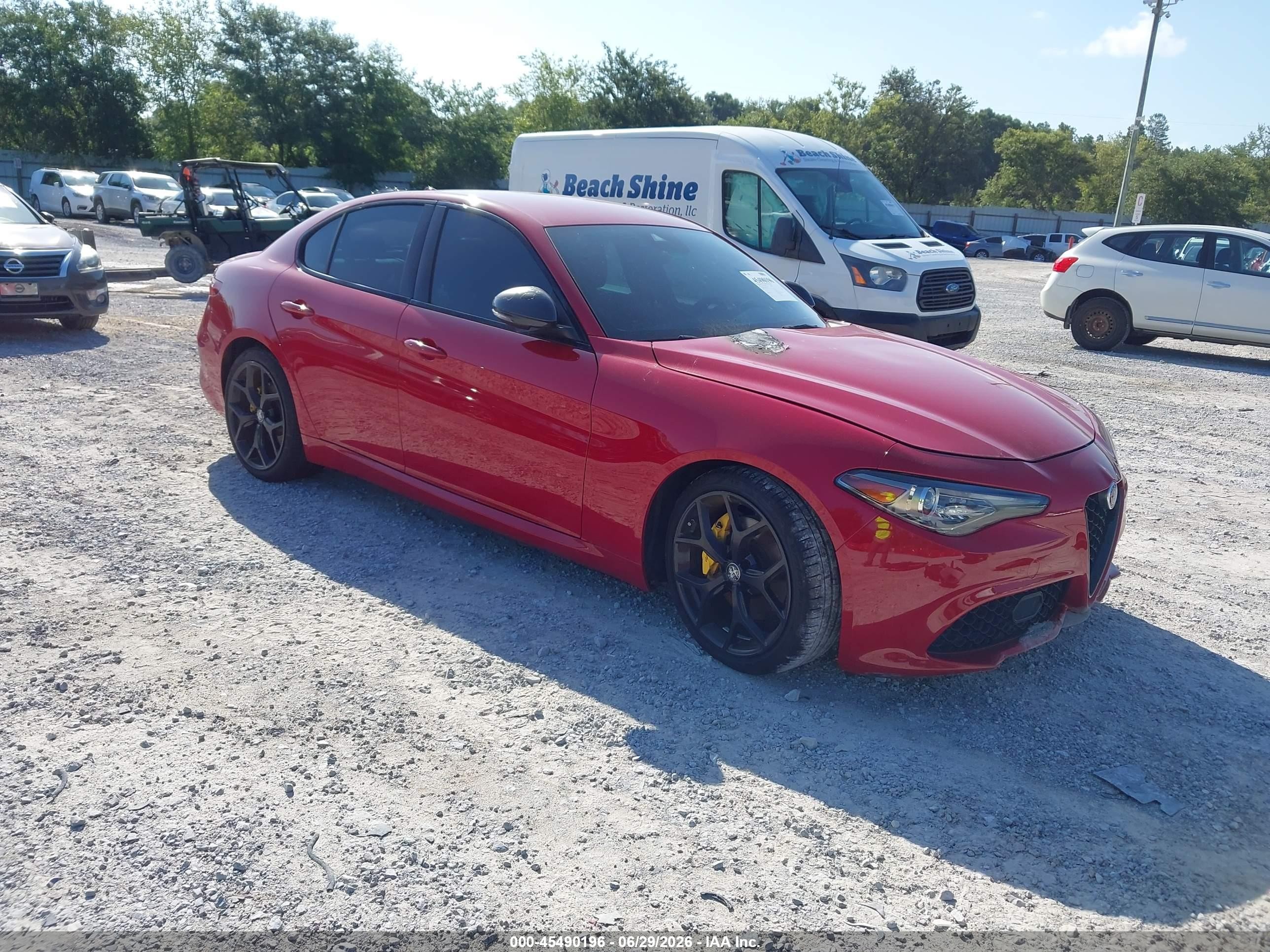 2020 Alfa Romeo Giulia, VIN ZARFAMAN0L7626075 — Engine fire