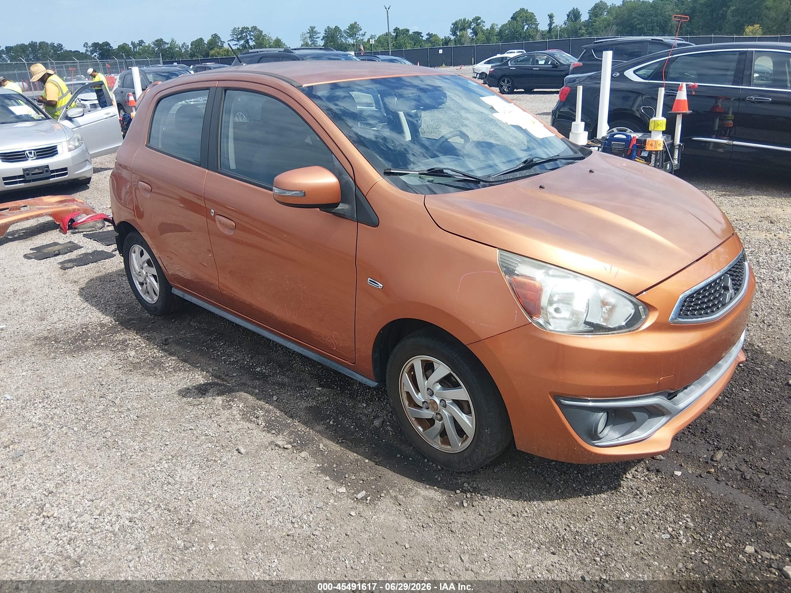 2017 Mitsubishi Mirage SE, VIN ML32A4HJ1HH014838 — Rear end