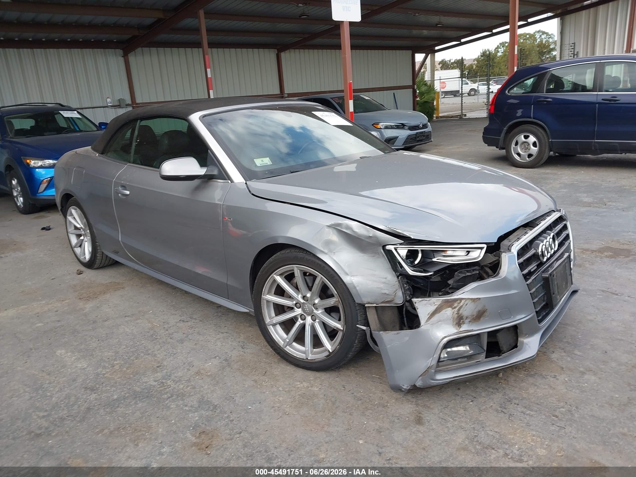 2015 Audi A5 Premium Plus, VIN WAUMFAFH5FN005061 — Front end