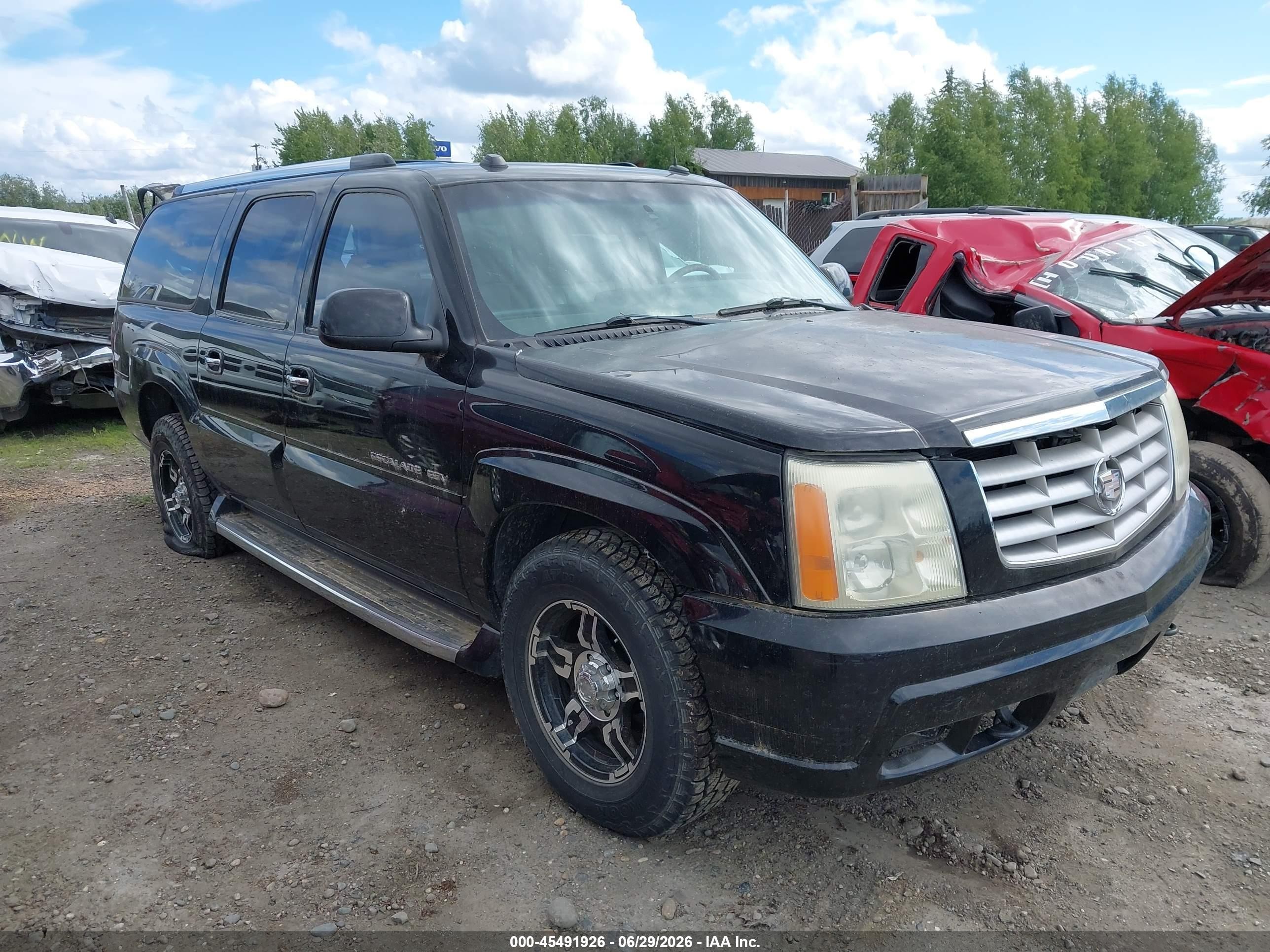 2004 Cadillac Escalade ESV, VIN 3GYFK66NX4G141552 — Зад
