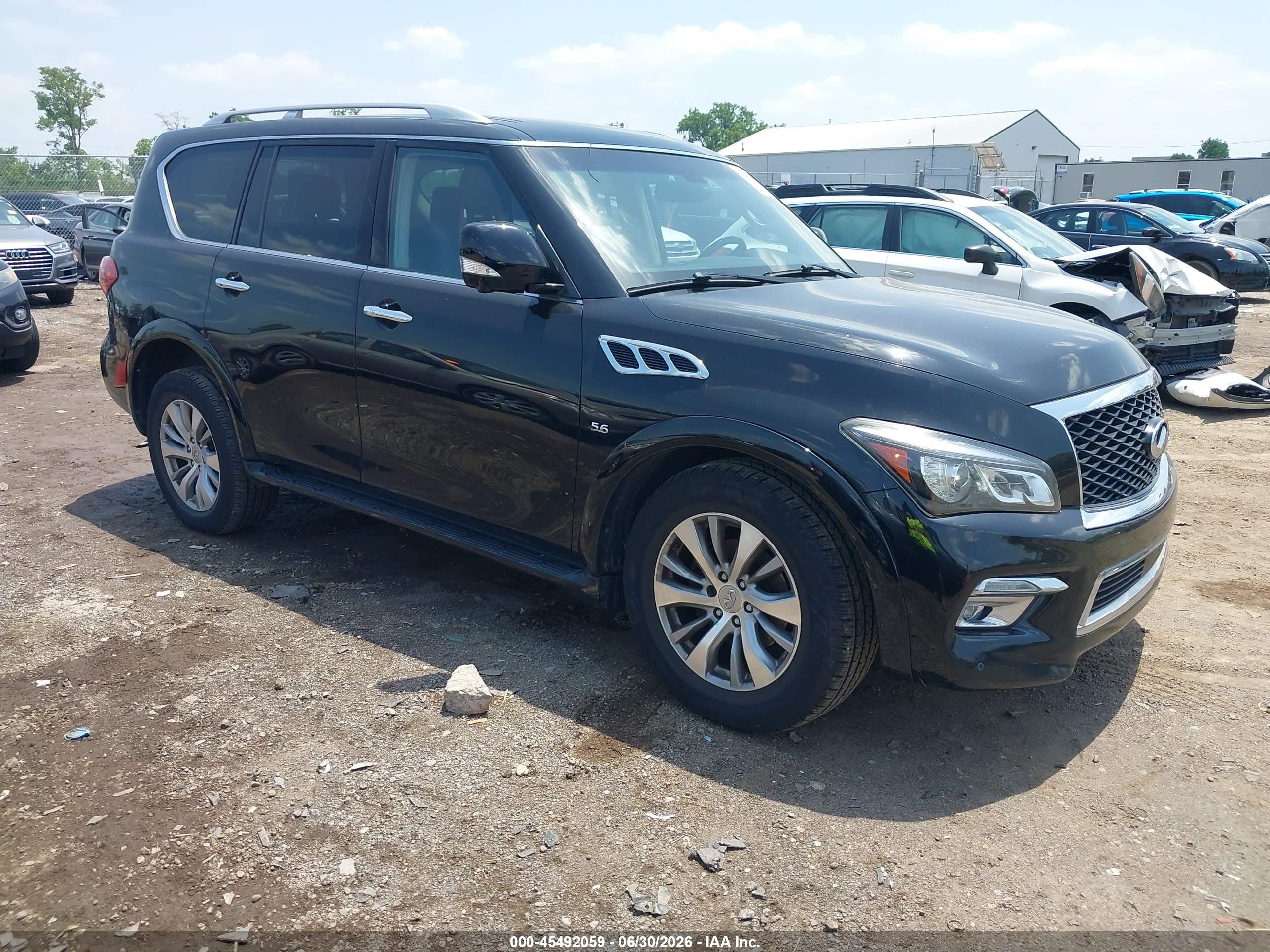 2017 Infiniti QX80, VIN JN8AZ2NE2H9153095 — Front end