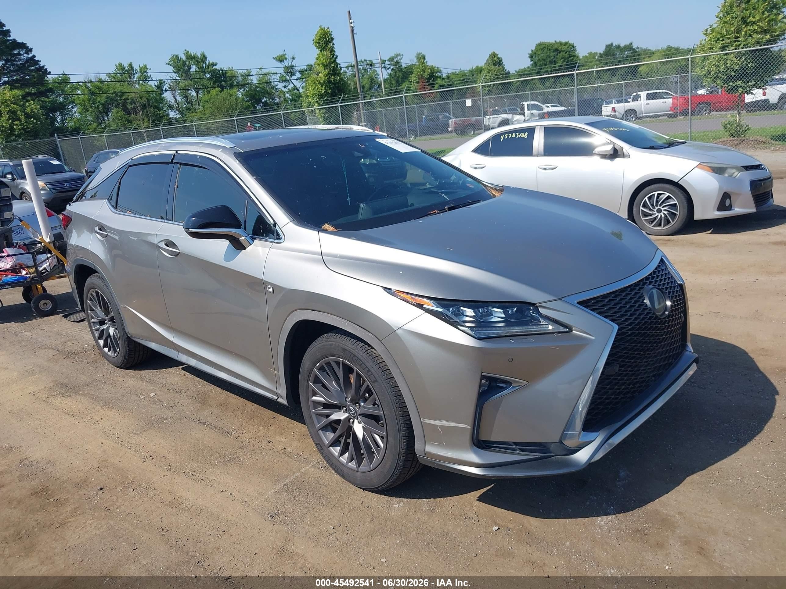 2017 Lexus RX 350, VIN 2T2BZMCA4HC084086 — Roof