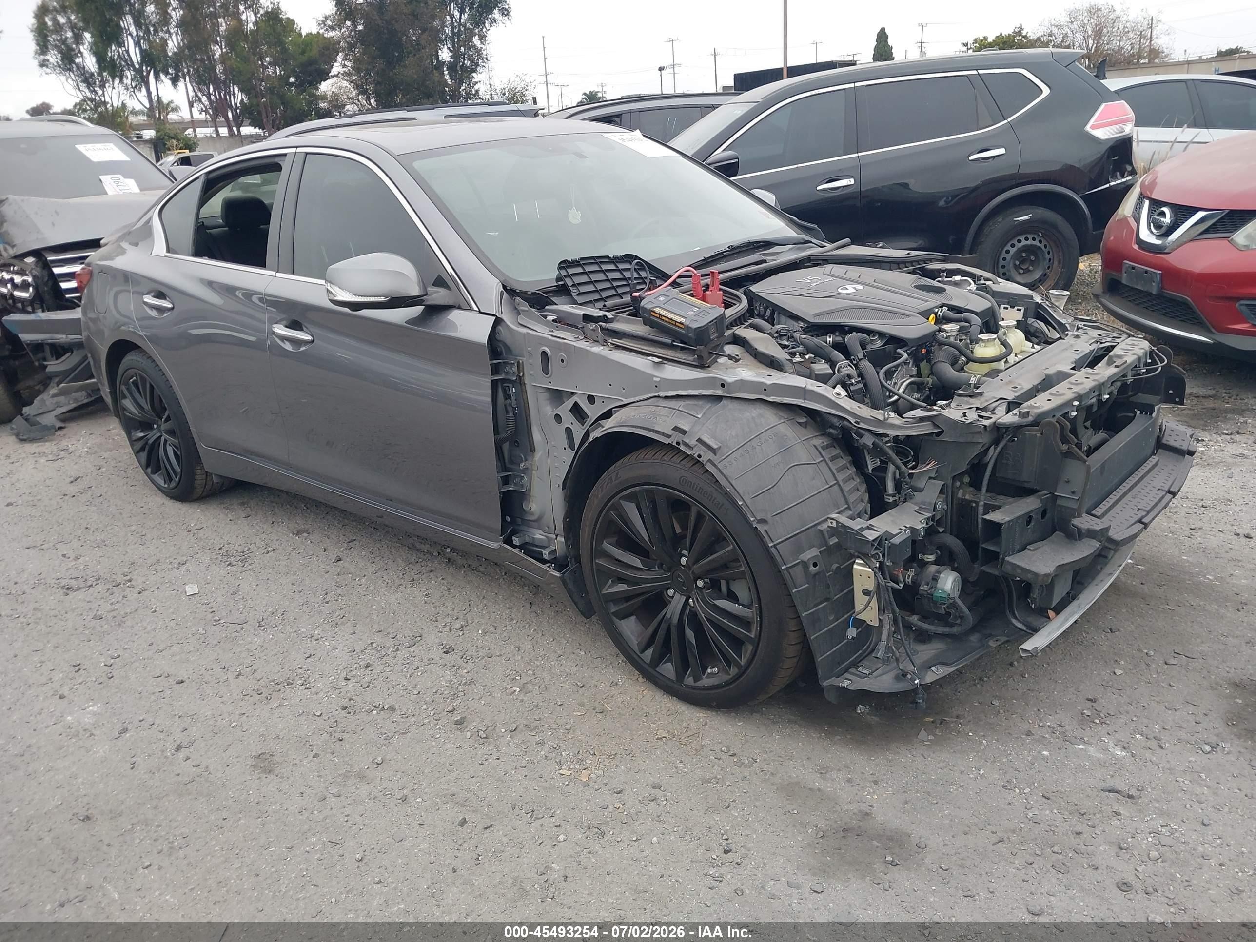 2021 Infiniti Q50 Luxe, VIN JN1EV7BP8MM707536 — Stripped