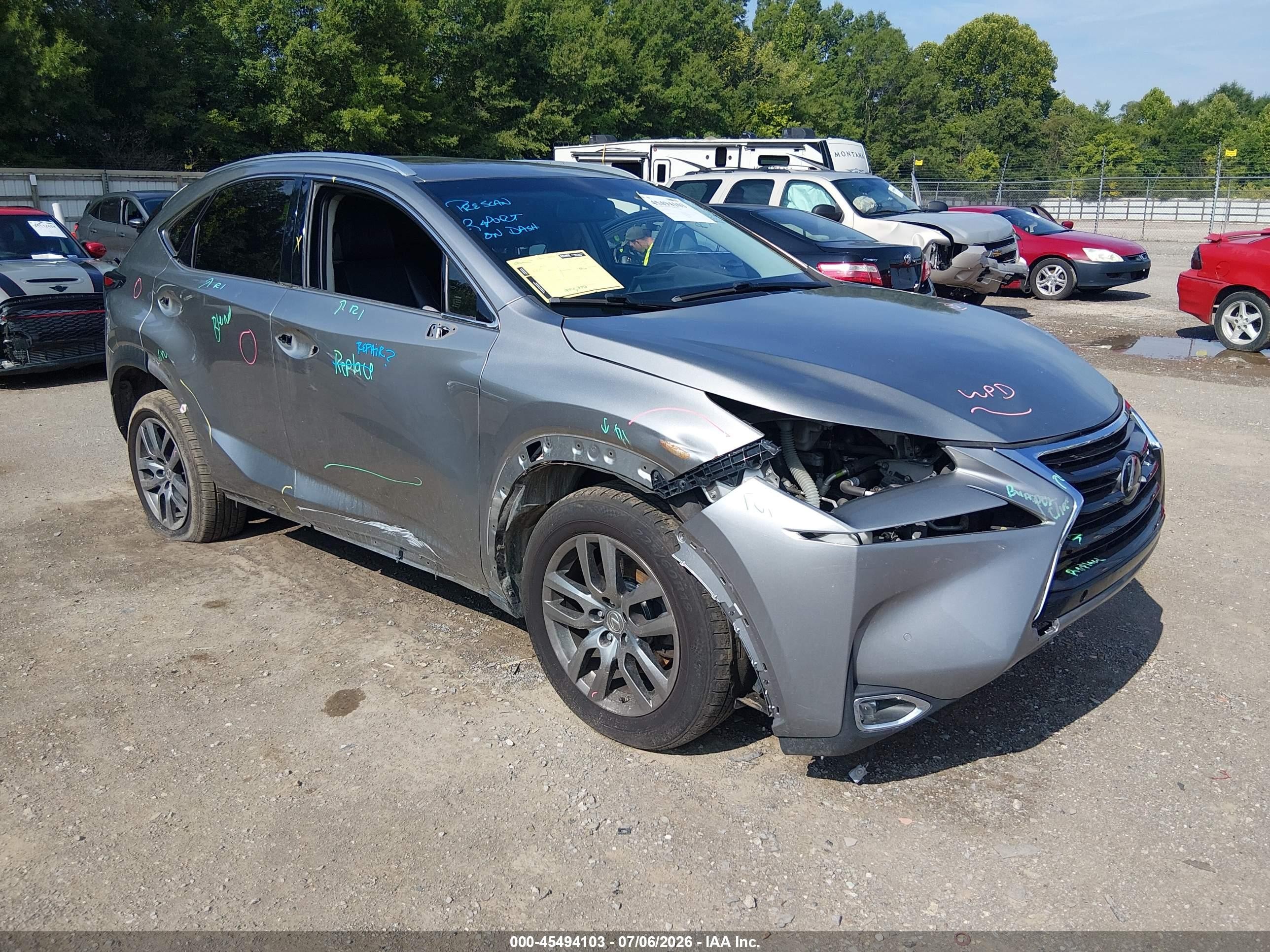 2016 Lexus NX 200t, VIN JTJBARBZ0G2094933 — Side