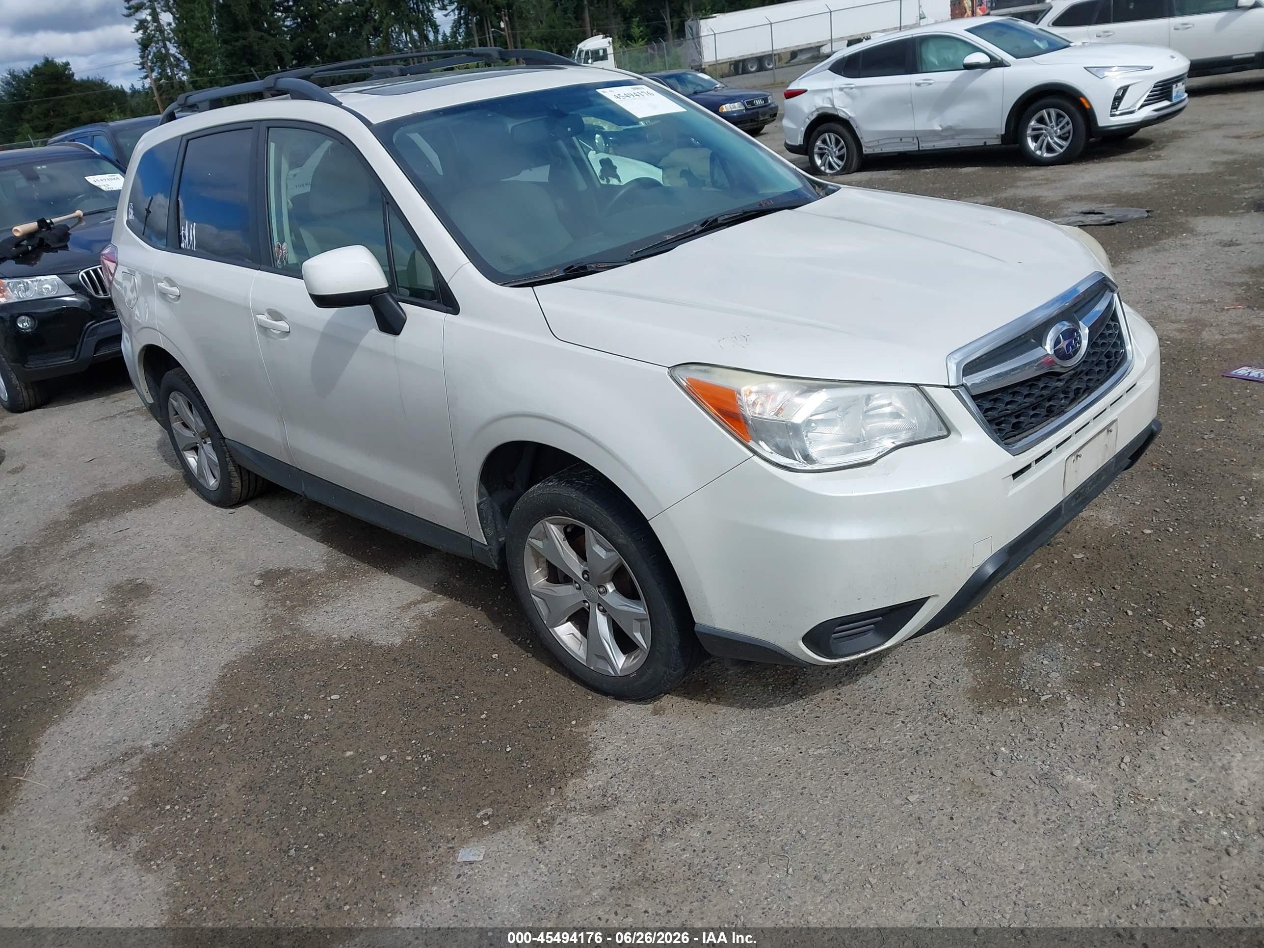 2014 Subaru Forester Premium, VIN JF2SJAEC7EH476366 — Theft recovery