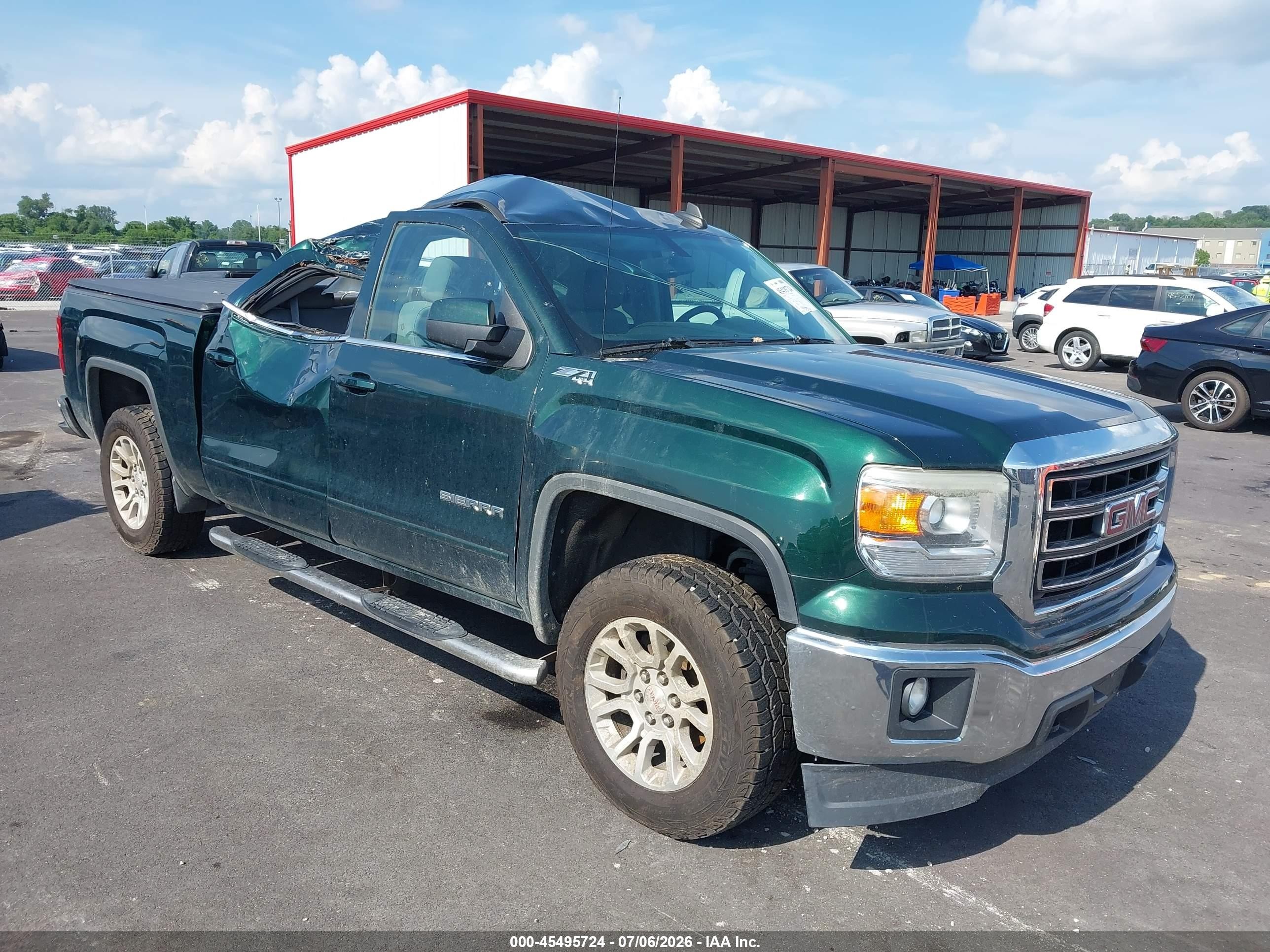 2015 GMC Sierra 1500 SLE, VIN 3GTU2UEC6FG366930 — Опрокидывание