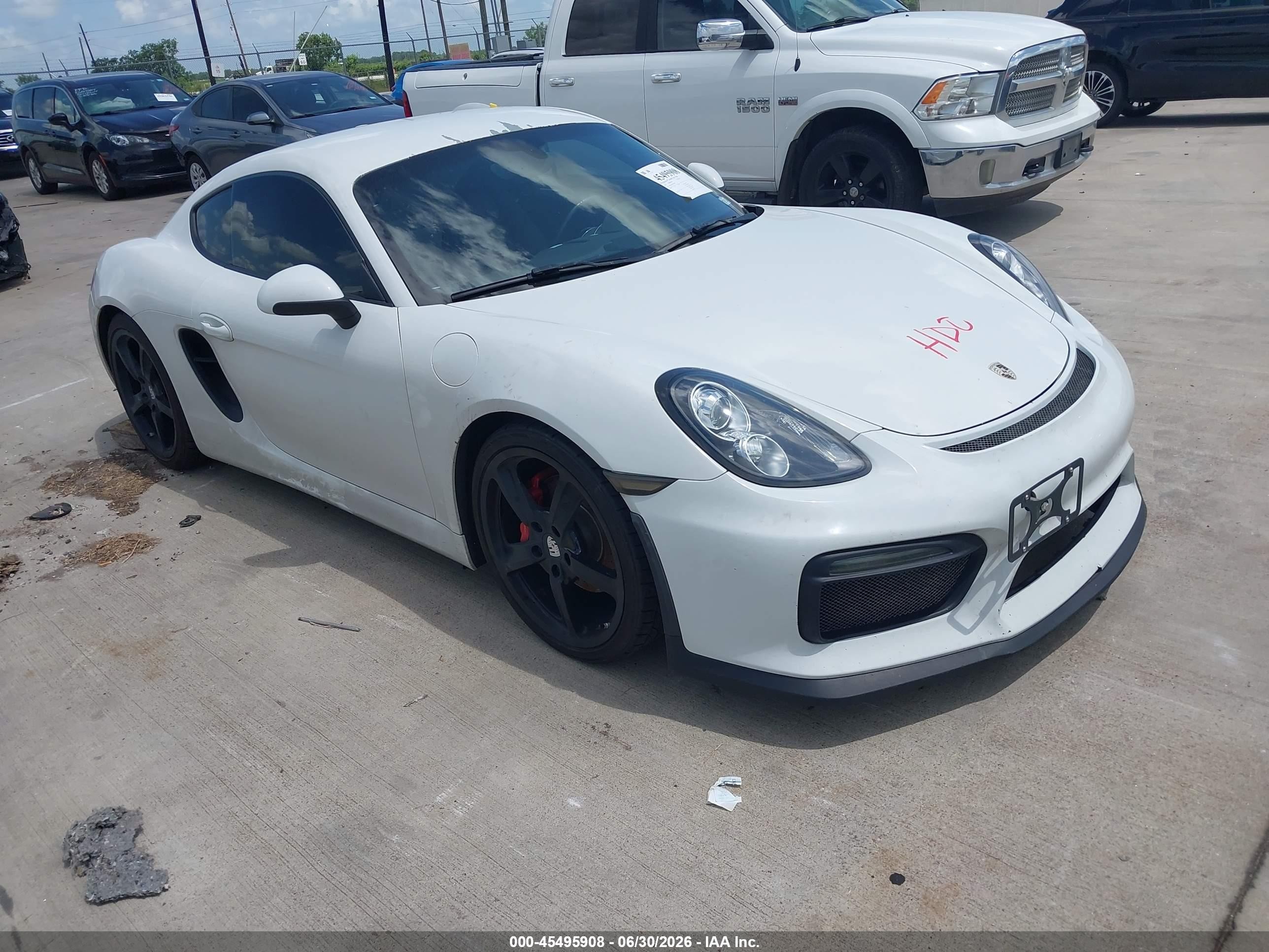 2015 Porsche Cayman S, VIN WP0AB2A8XFK184875 — Water / flood