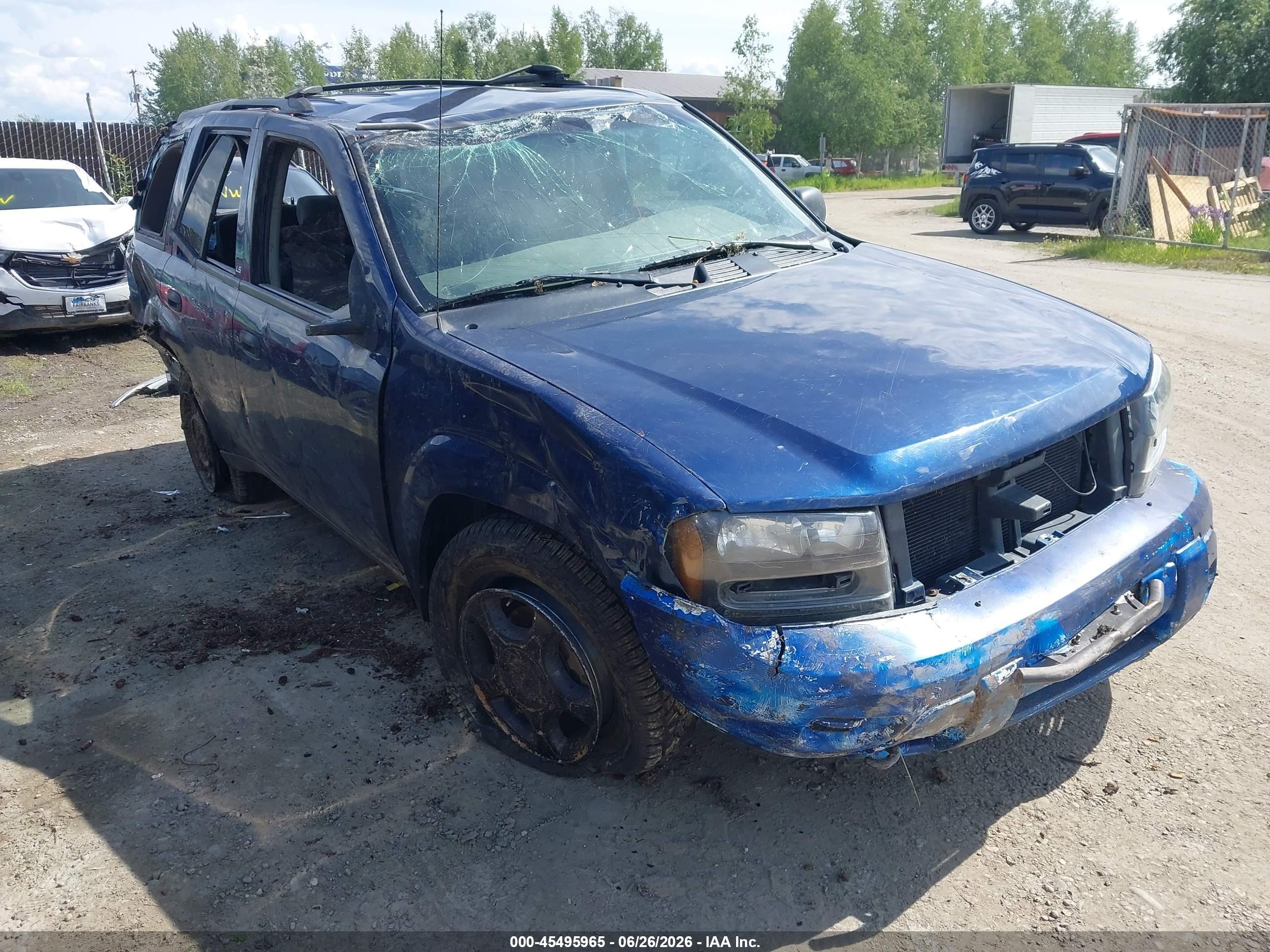 2002 Chevrolet TrailBlazer LS, VIN 1GNDT13S722194665 — Rollover