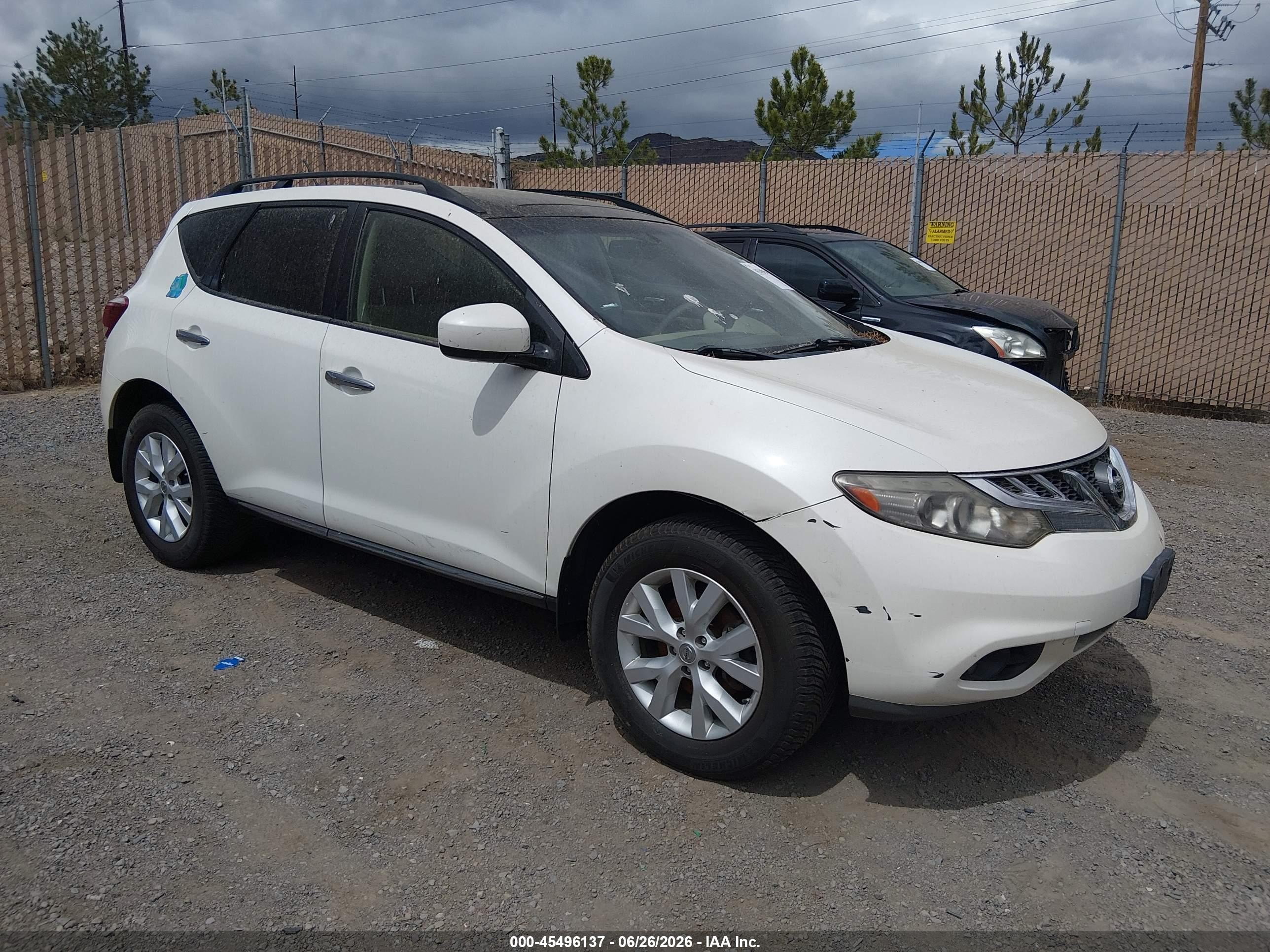 2012 Nissan Murano SL, VIN JN8AZ1MW1CW226021 — Normal wear
