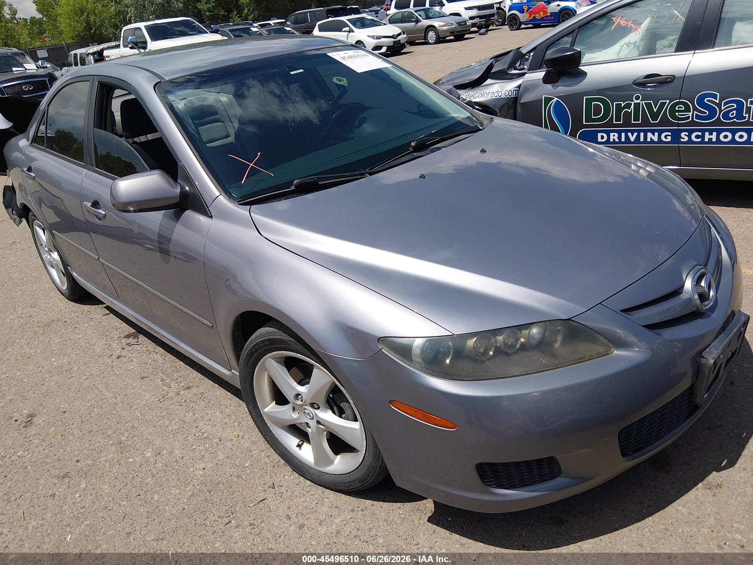 2008 Mazda 6 i Touring, VIN 1YVHP80C085M14492 — Зад