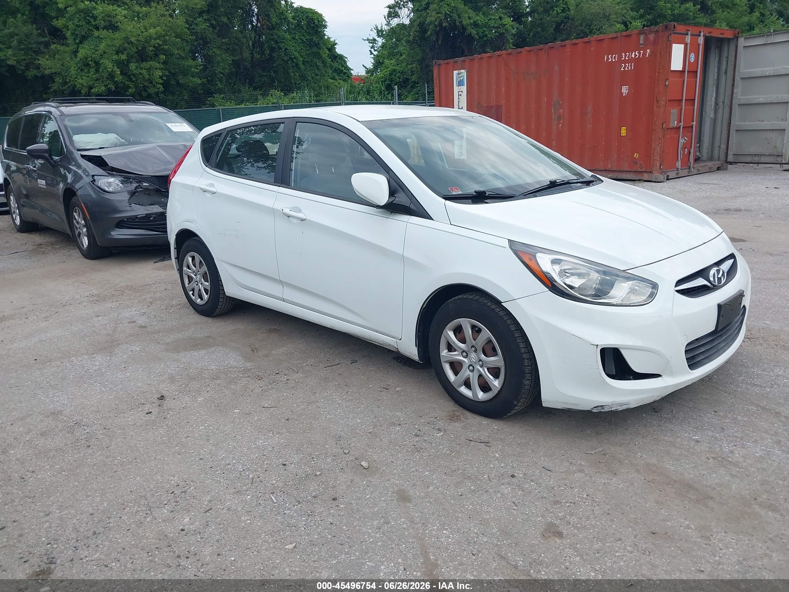 2012 Hyundai Accent GS, VIN KMHCT5AE2CU007925 — Normal wear