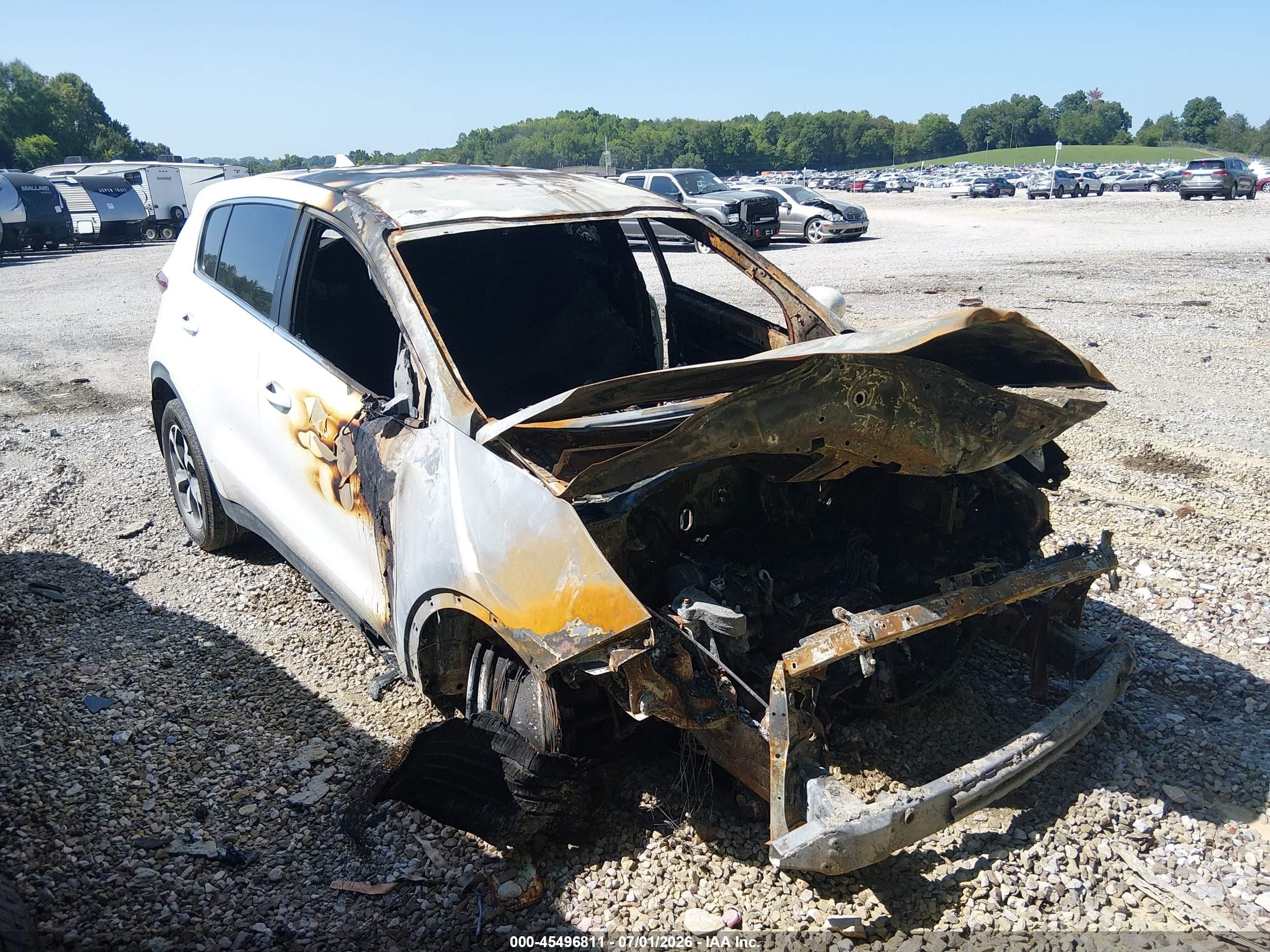 2021 Kia Sportage LX, VIN KNDPMCACXM7915285 — Burn