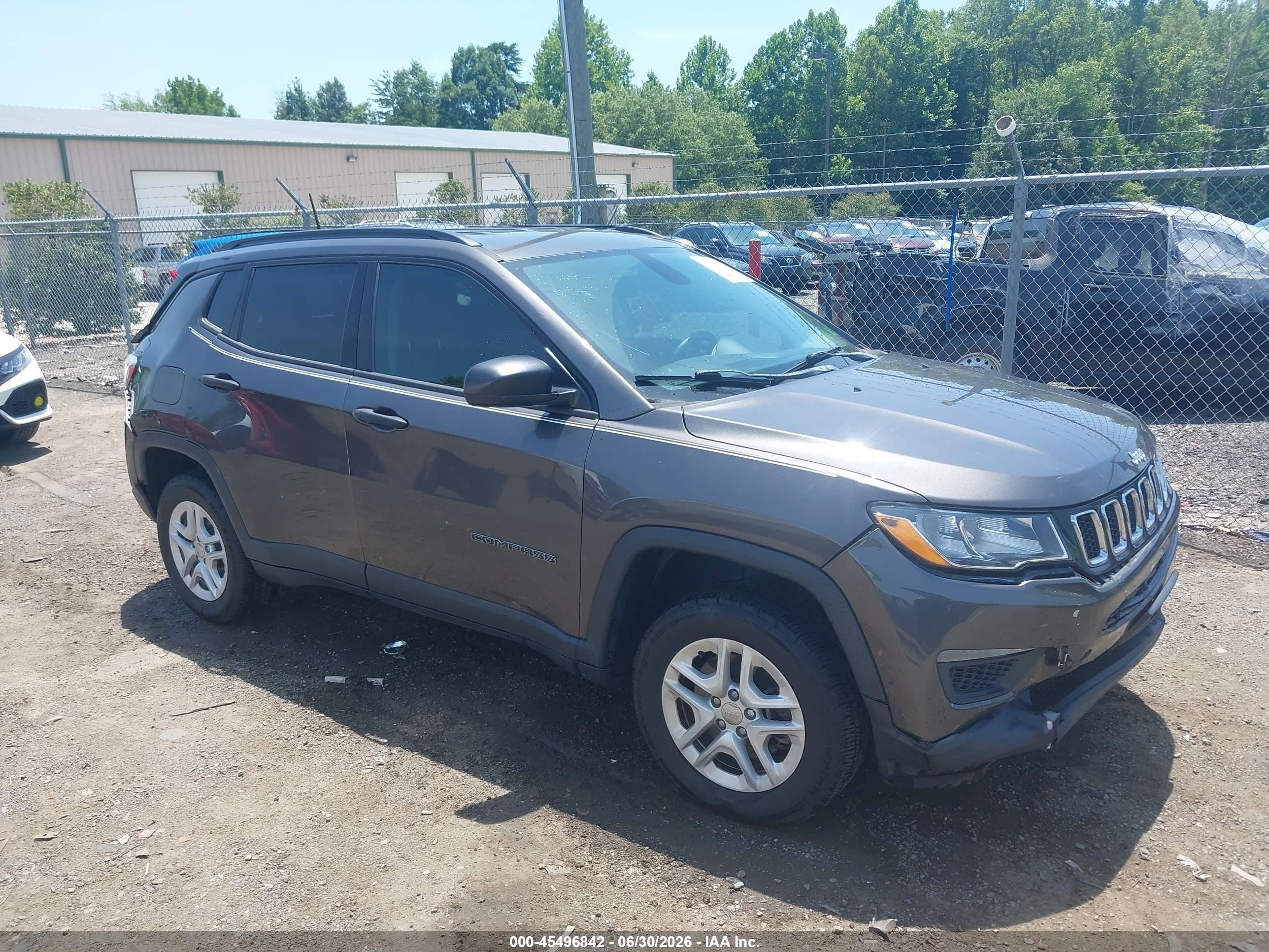 2018 Jeep Compass Sport, VIN 3C4NJDABXJT115865 — Rear end