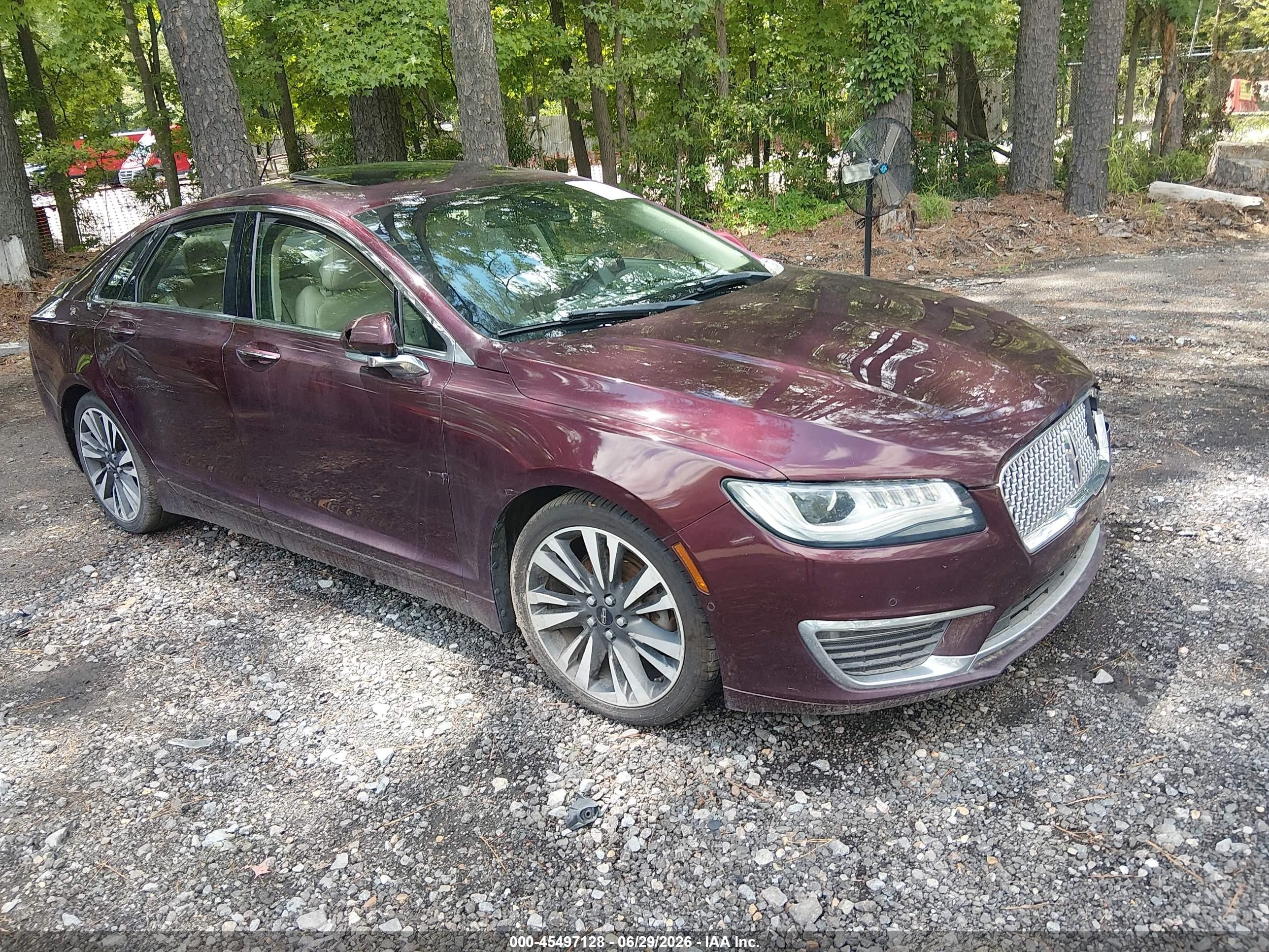 2017 Lincoln MKZ Hybrid Reserve, VIN 3LN6L5MU4HR632146 — Вода / потоп