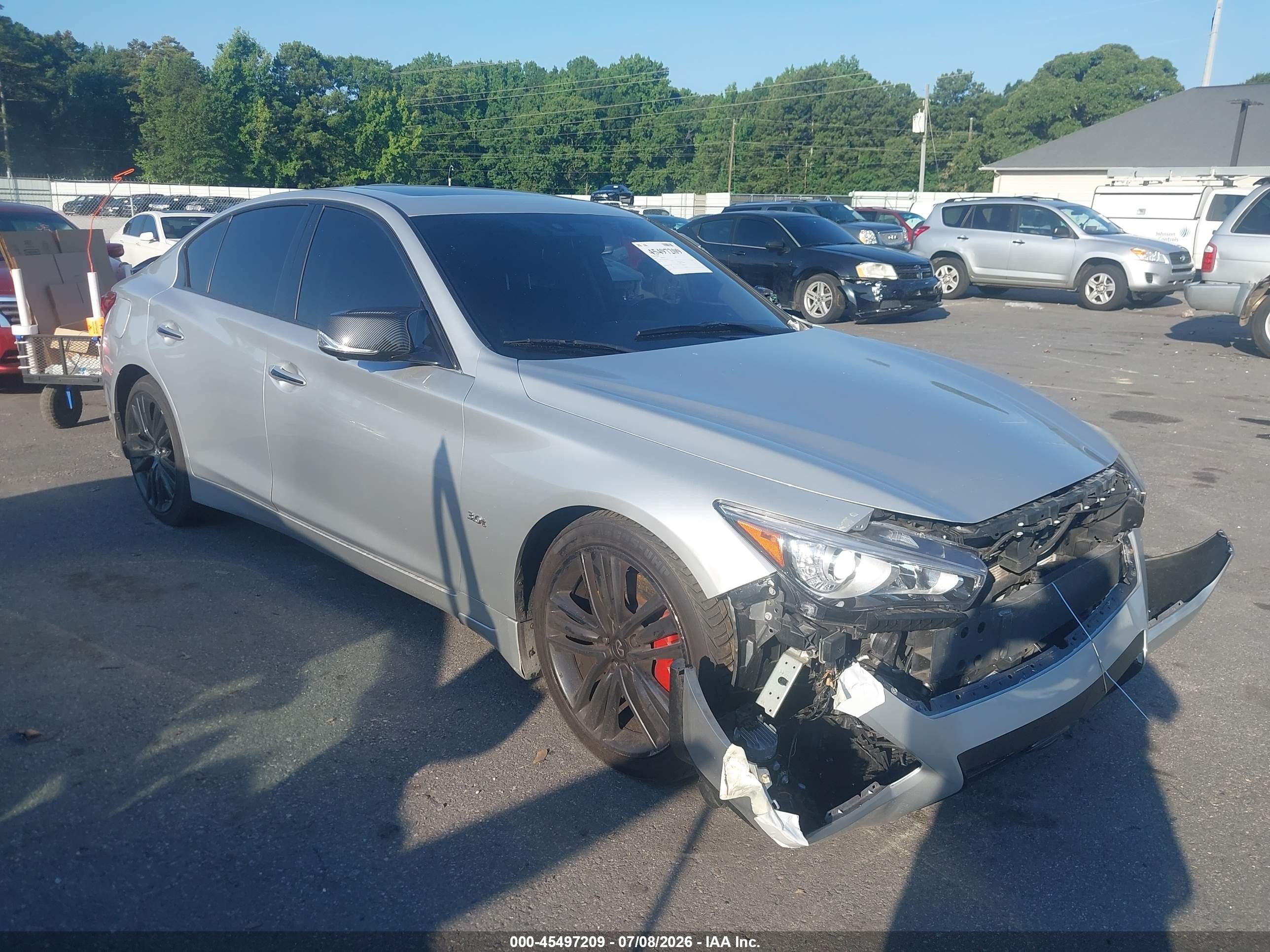 2019 Infiniti Q50 Luxe, VIN JN1EV7AP0KM510844 — Front end