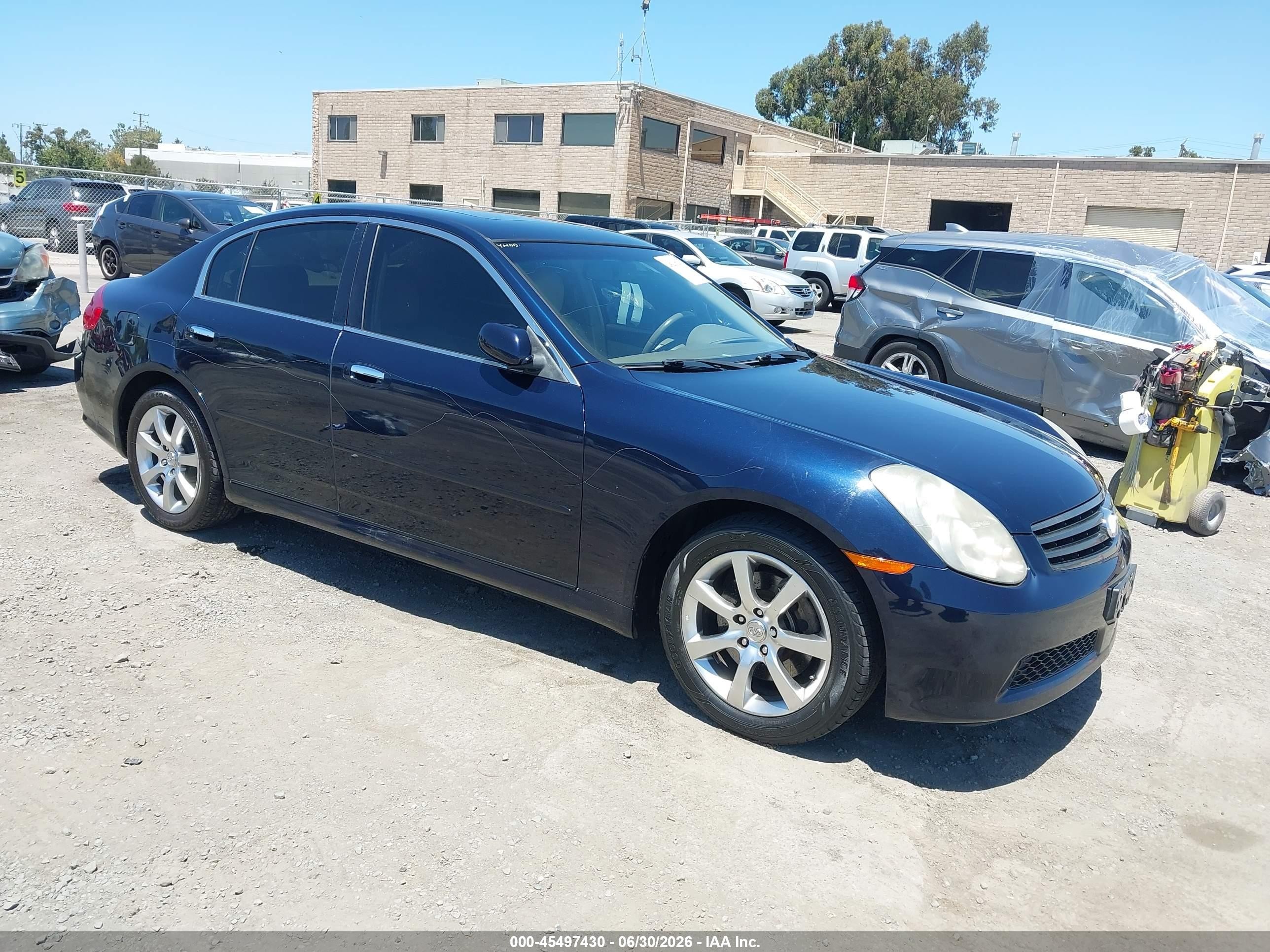 2006 Infiniti G35, VIN JNKCV51E46M514231 — Rear end