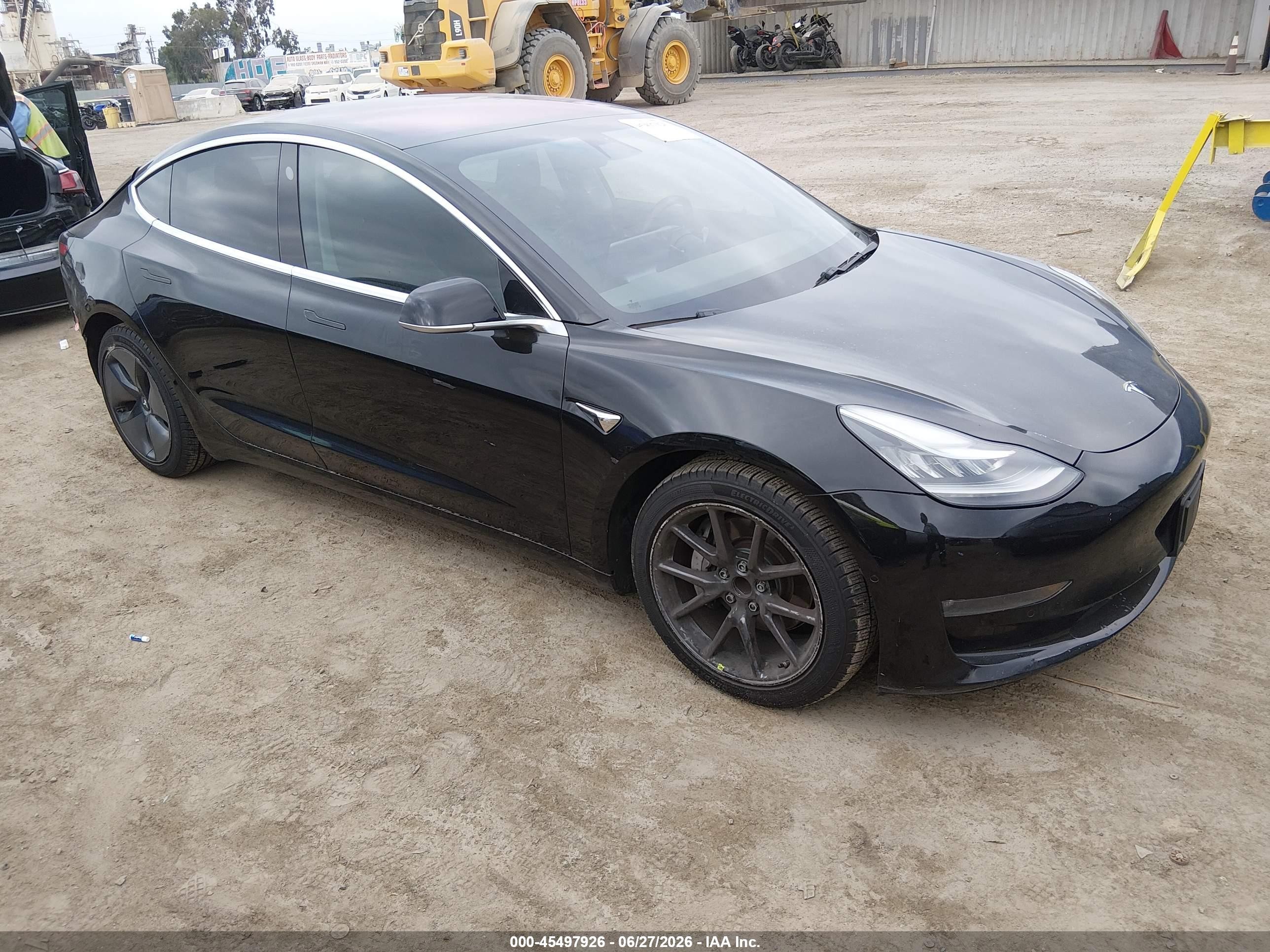 2018 Tesla Model 3 Long Range Battery, VIN 5YJ3E1EA3JF030408 — Rear end