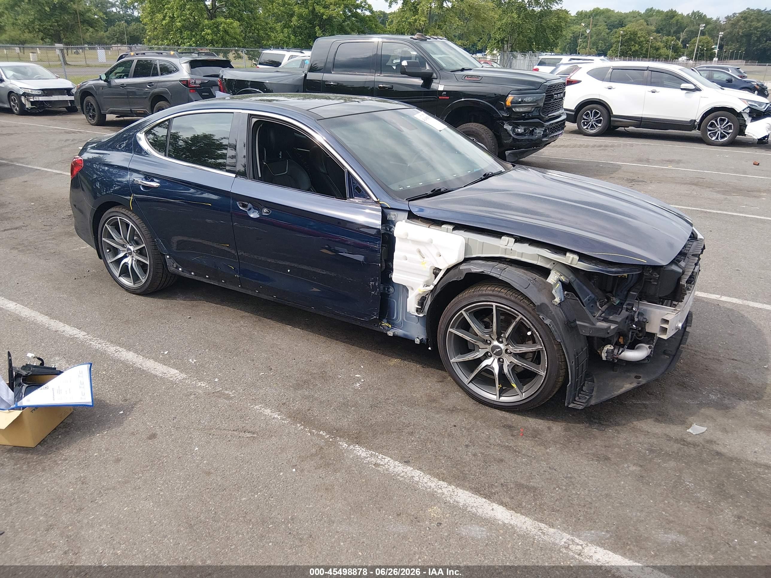 2019 Genesis G70 Advanced, VIN KMTG44LA9KU013003 — Перед