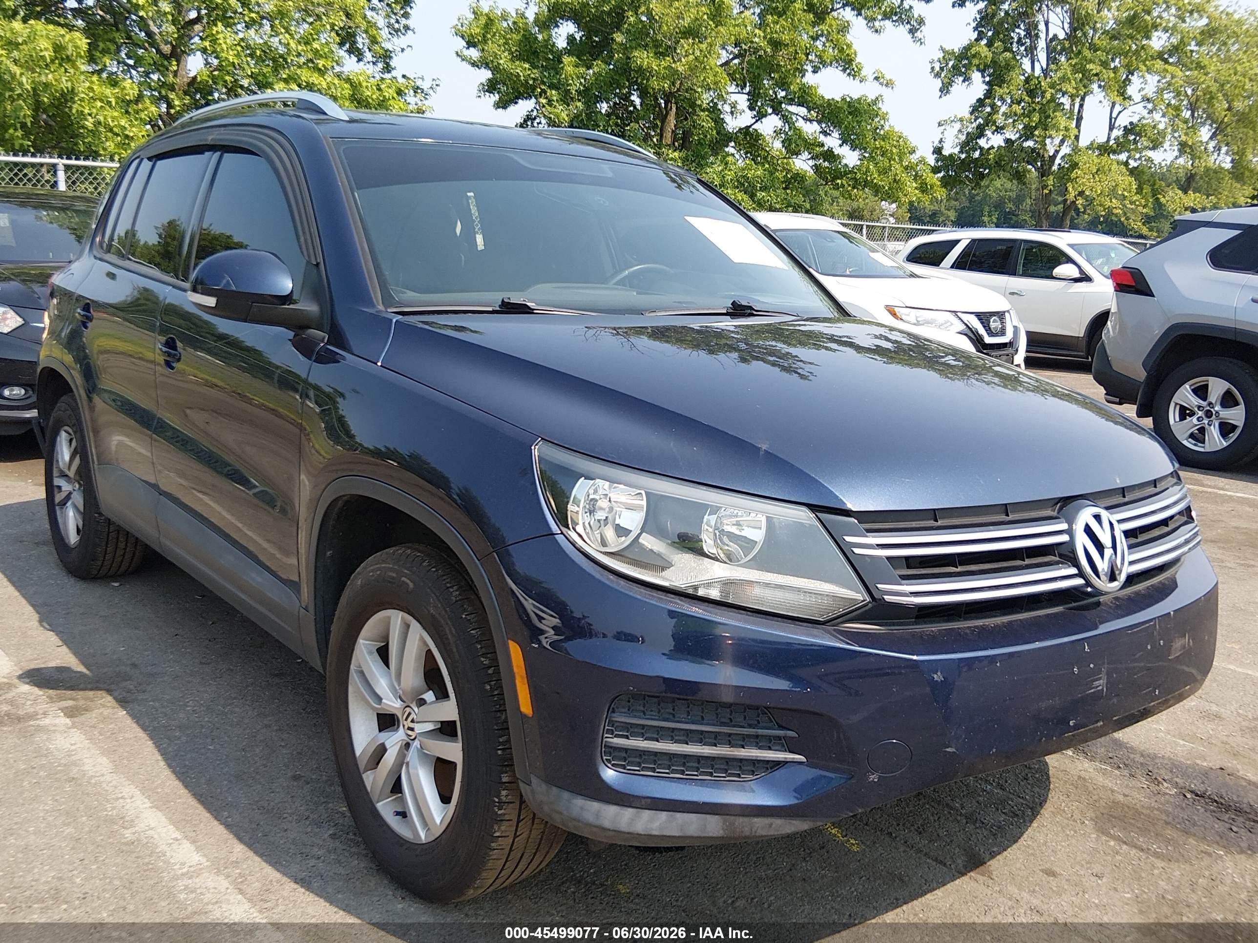 2012 Volkswagen Tiguan S, VIN WVGAV7AX0CW546532 — Rear end