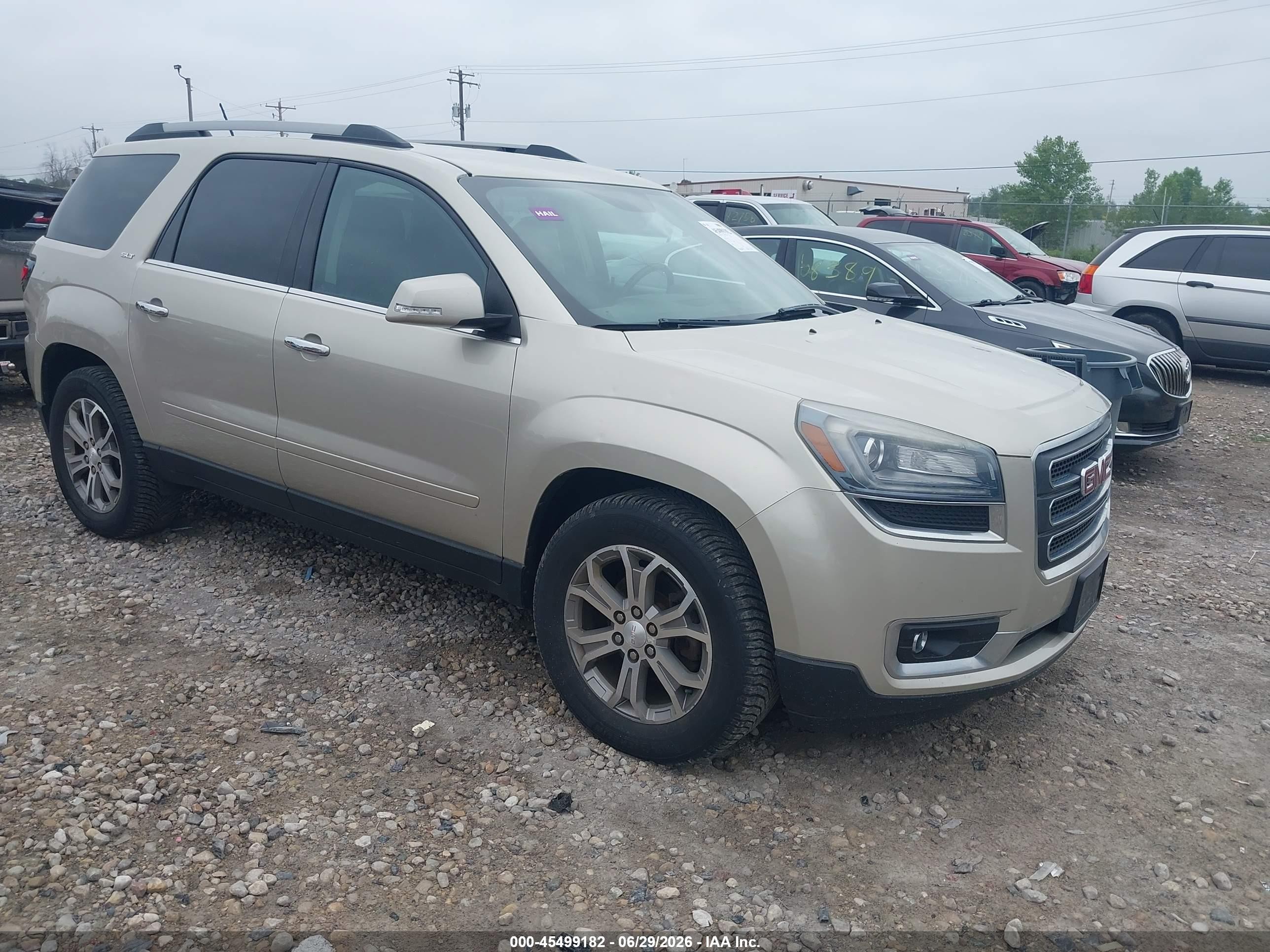 2014 GMC Acadia SLT, VIN 1GKKVRKD7EJ209045 — Hail