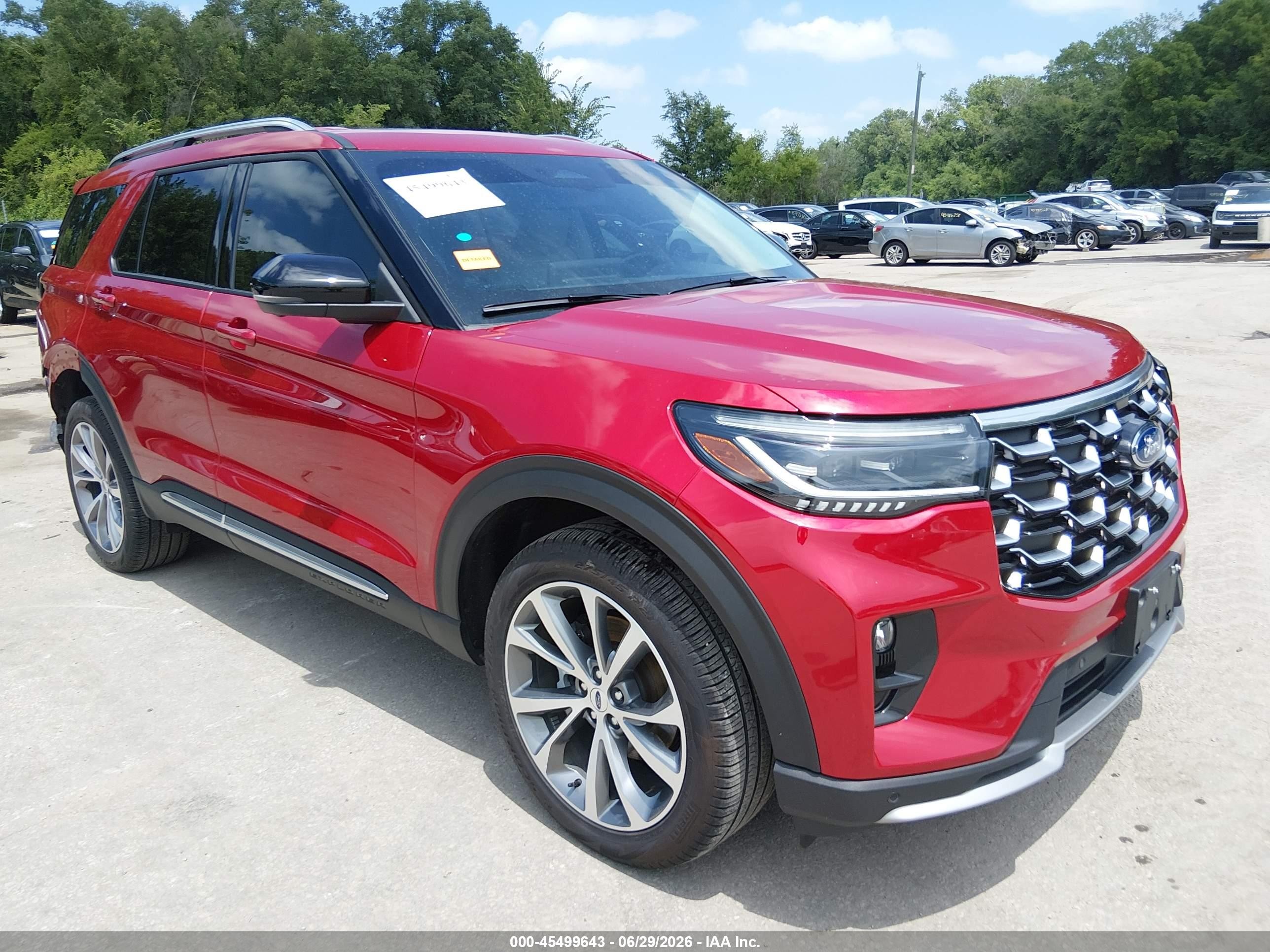 2025 Ford Explorer Platinum, VIN 1FMWK8HCXSGA68832 — Зад