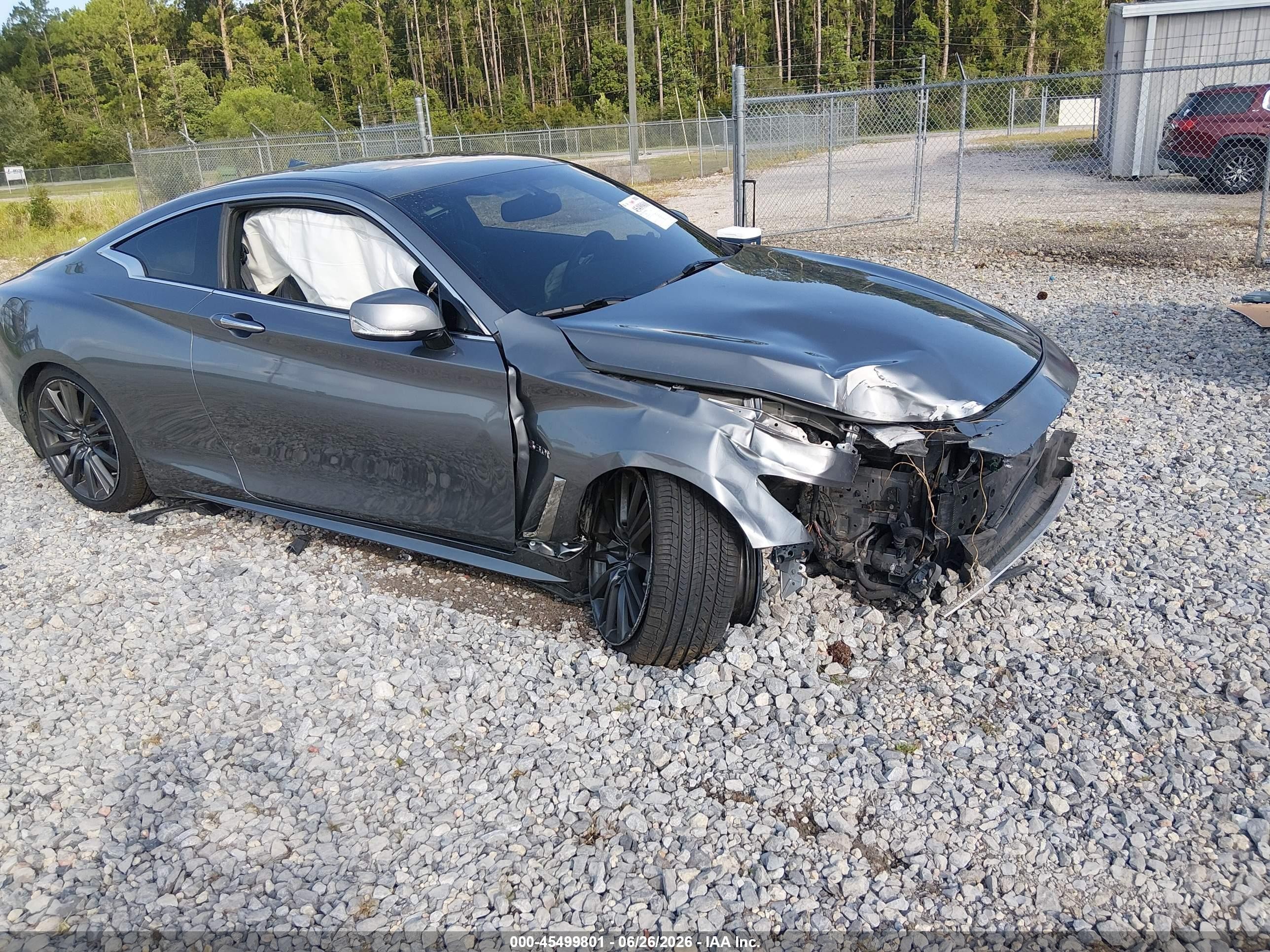 2017 Infiniti Q60 Red Sport 400, VIN JN1FV7EL8HM700086 — Front end