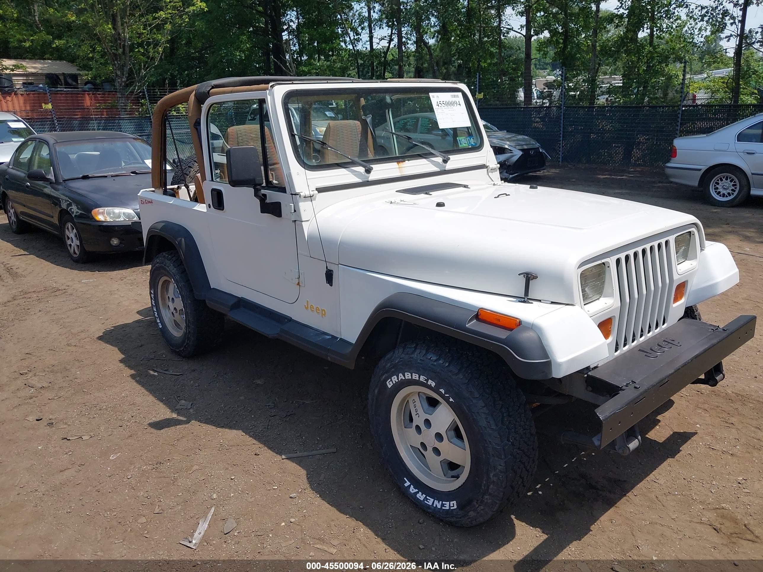 1995 Jeep Wrangler S, VIN 1J4FY19P3SP302539 — Normal wear