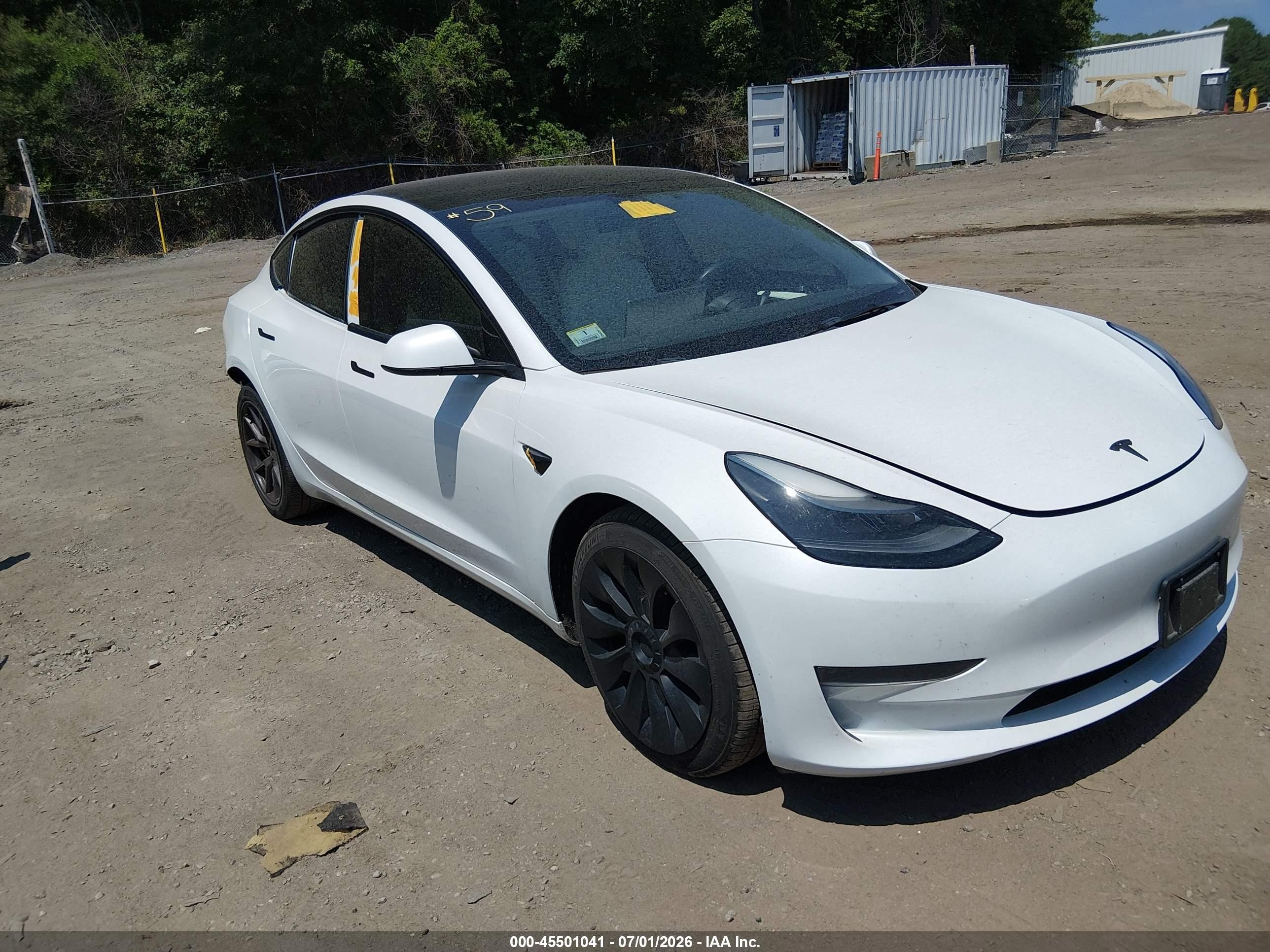 2023 Tesla Model 3, VIN 5YJ3E1EA9PF384877 — Зад