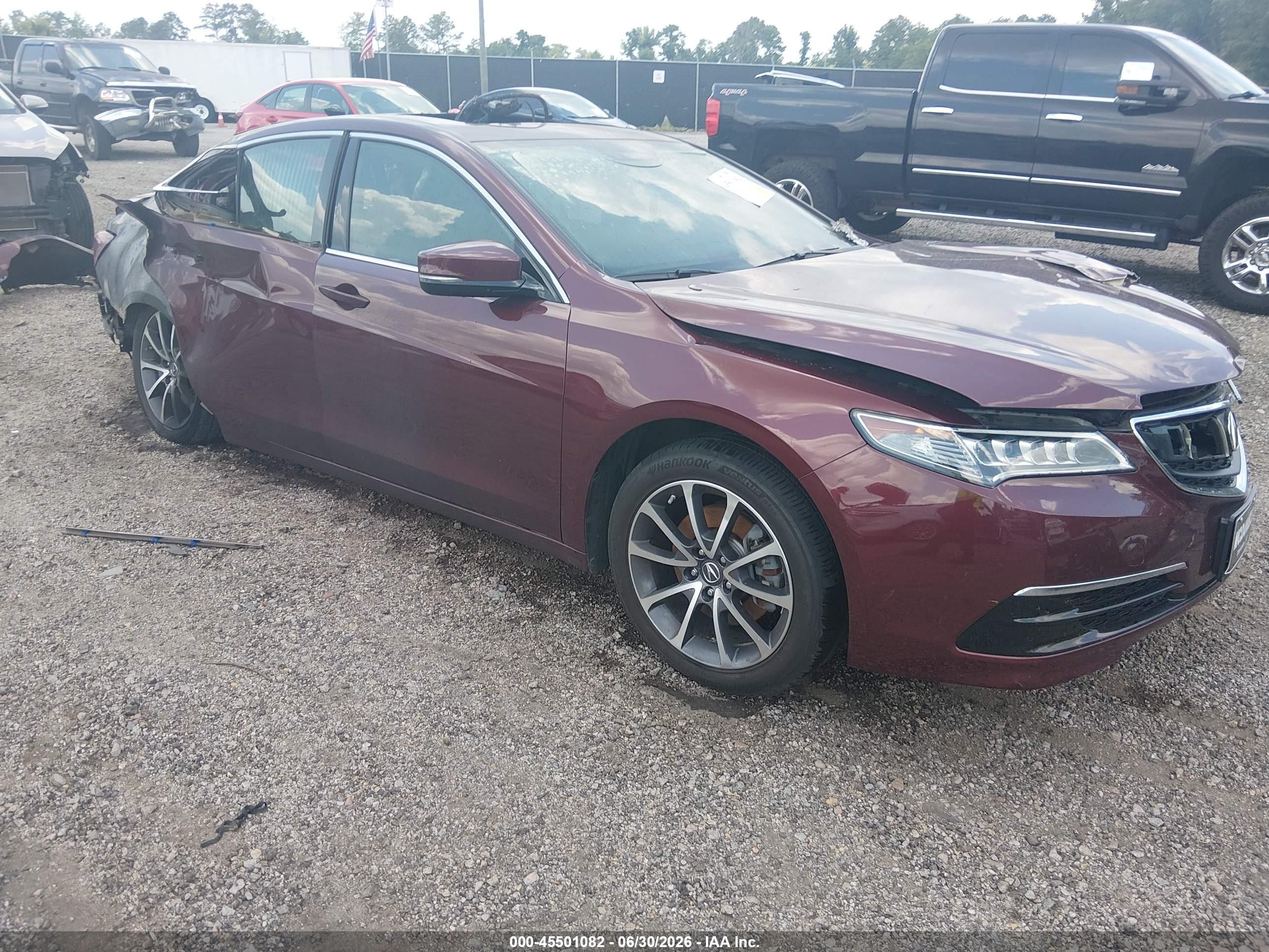 2015 Acura TLX Technology, VIN 19UUB3F55FA000712 — Пожар
