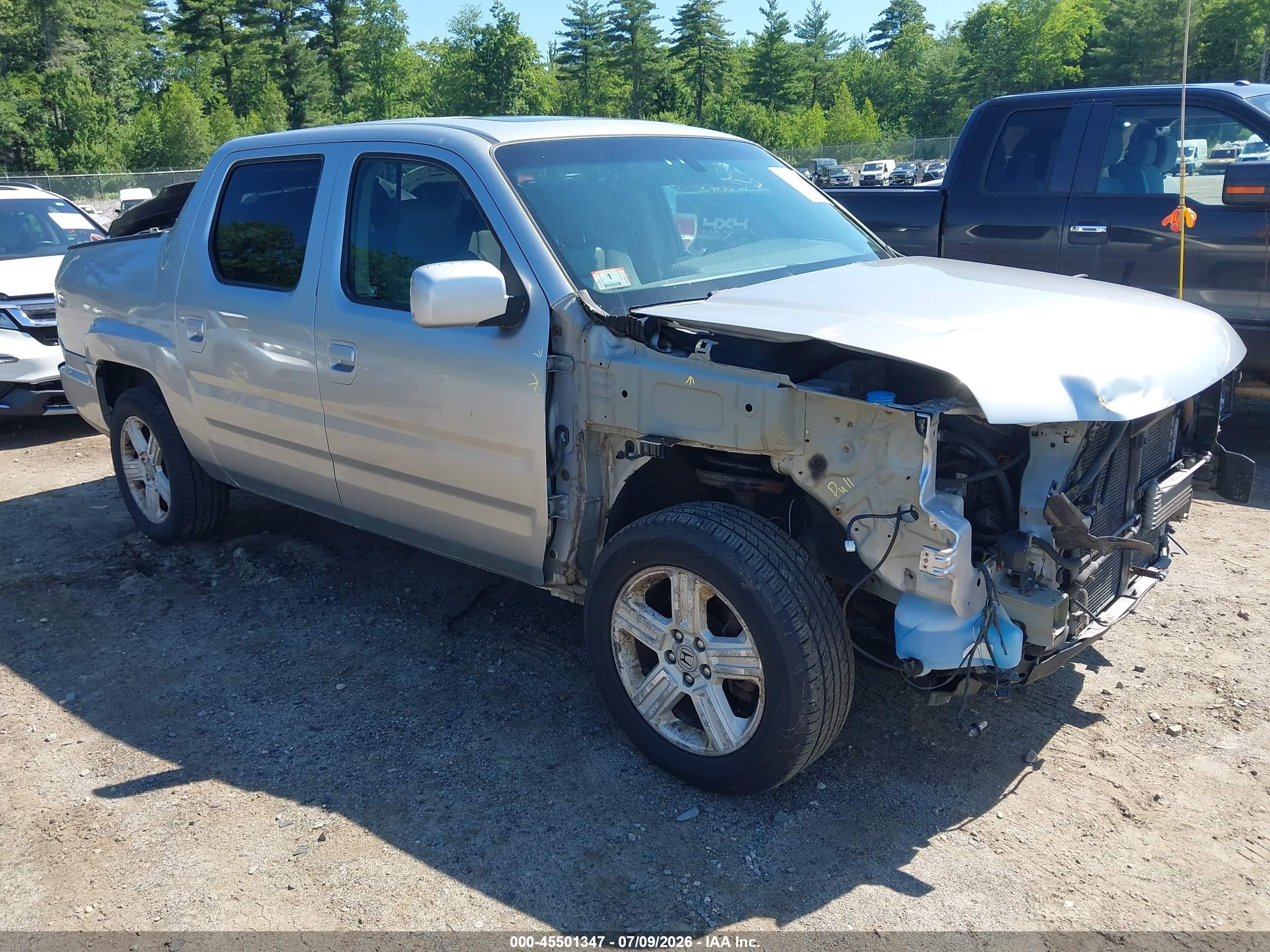 2012 Honda Ridgeline RTL, VIN 5FPYK1F51CB452218 — Front end