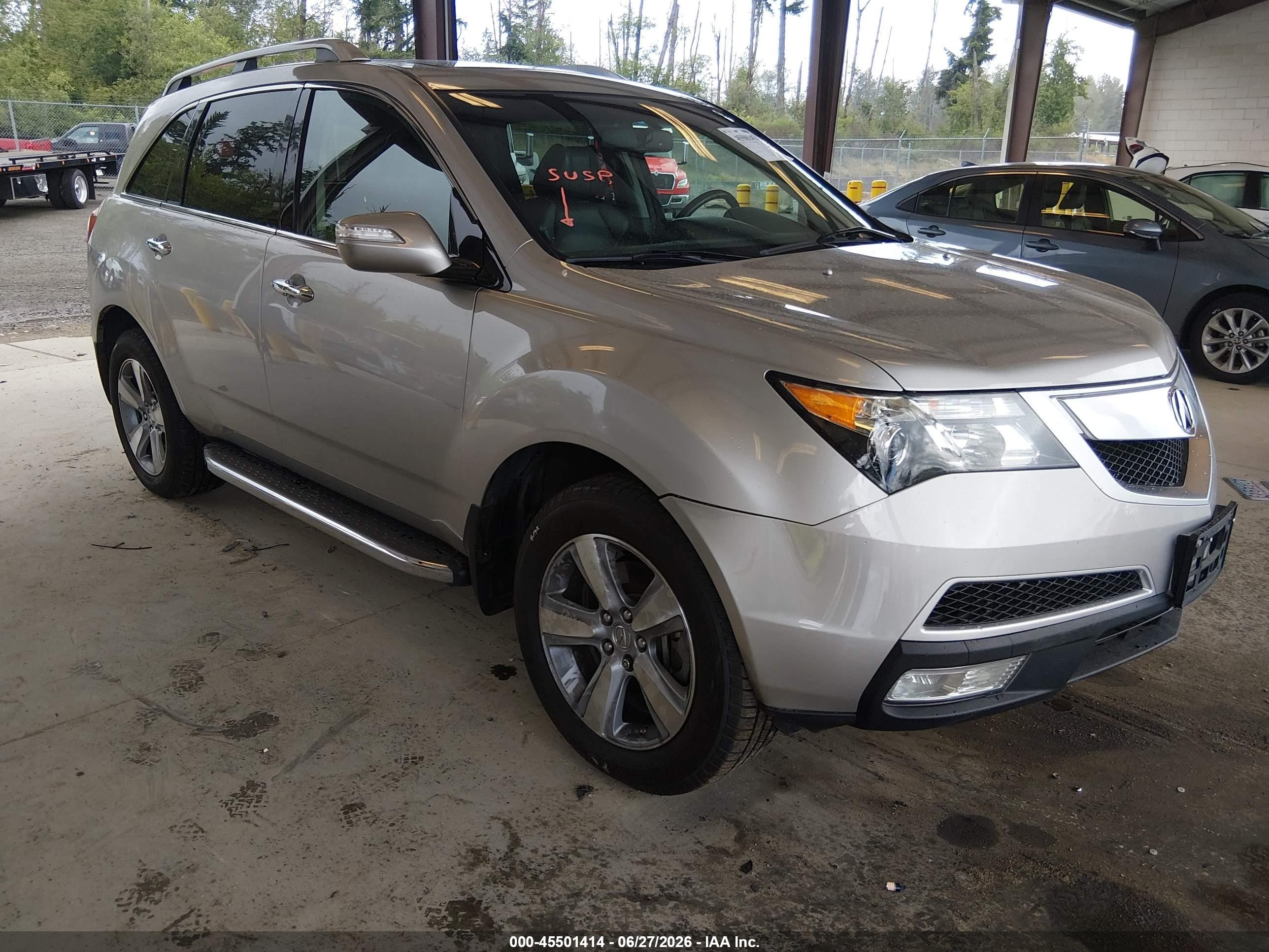 2010 Acura MDX Technology, VIN 2HNYD2H60AH532481 — Undercarriage