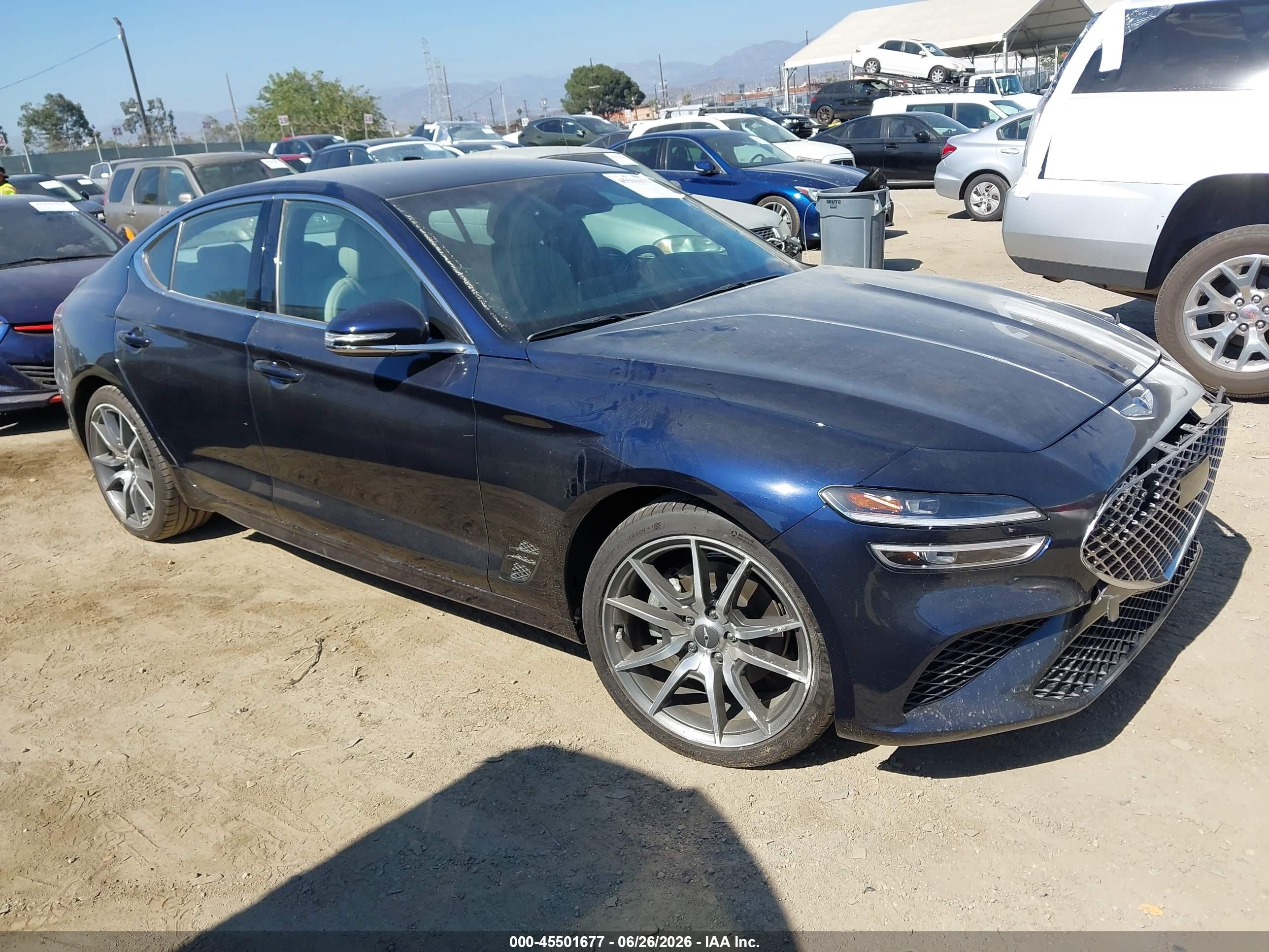2023 Genesis G70 2.0T, VIN KMTG34TA4PU124875 — Side