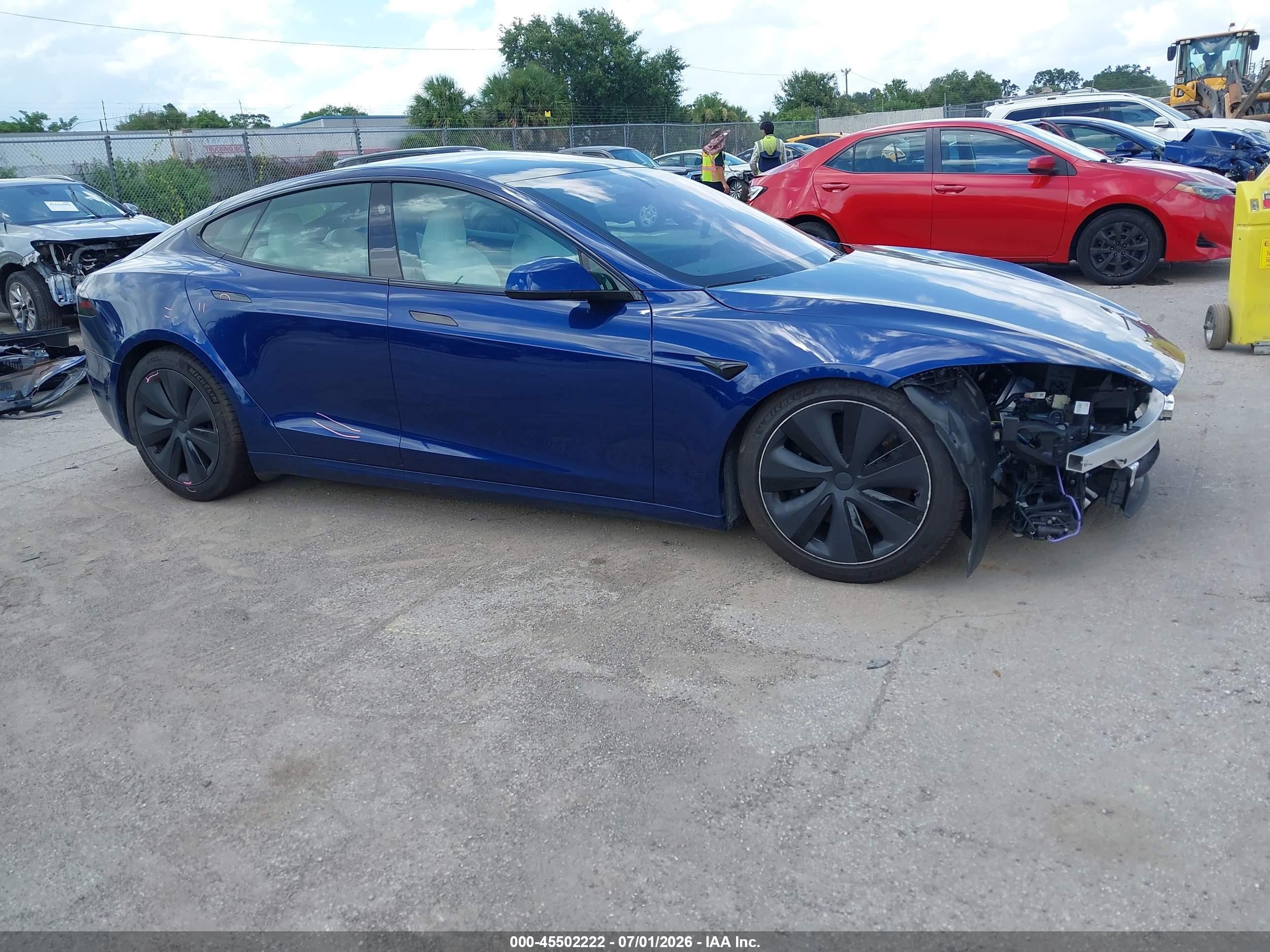 2023 Tesla Model S, VIN 5YJSA1E54PF500660 — Front end