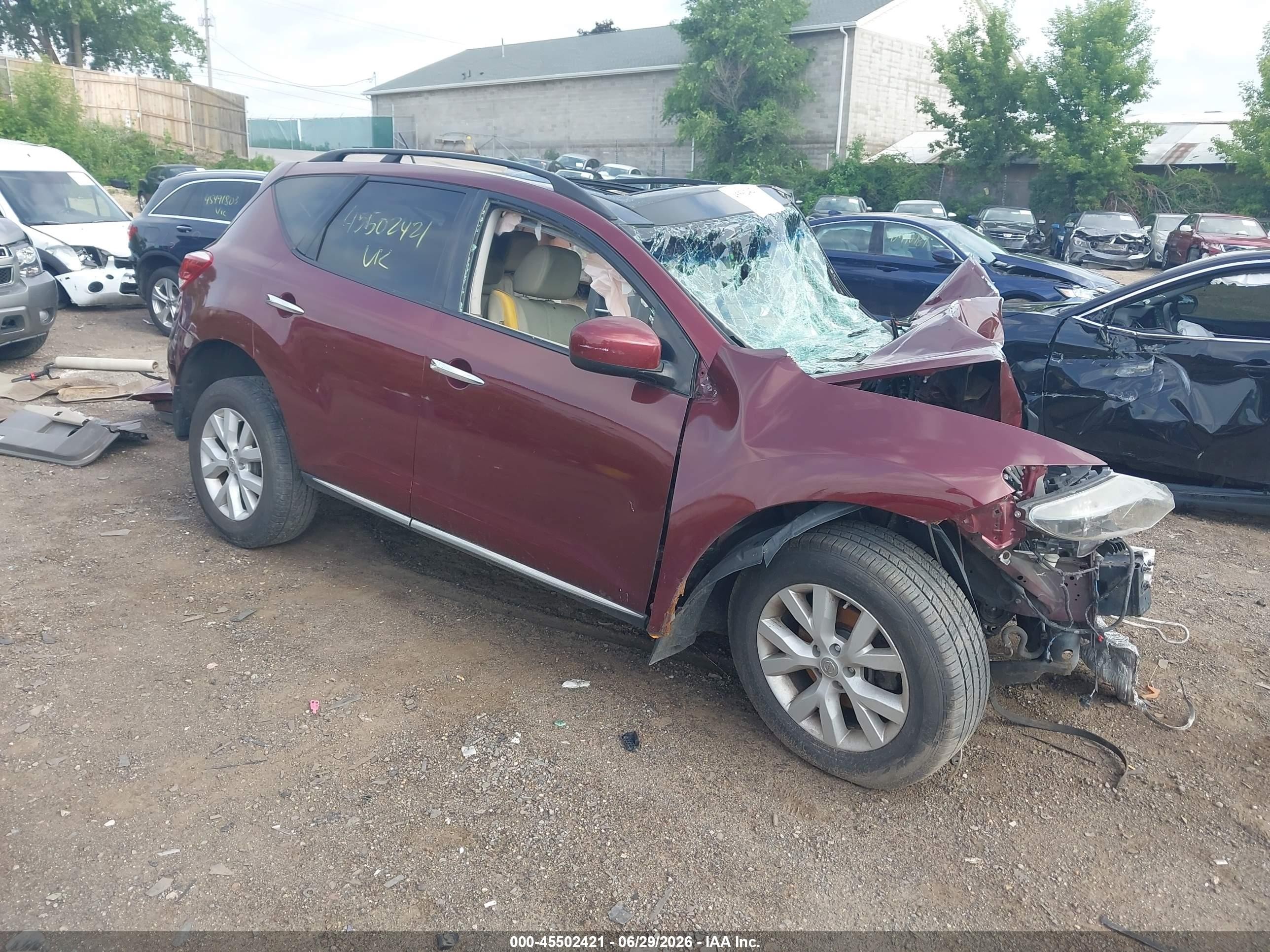 2012 Nissan Murano SV, VIN JN8AZ1MU0CW106614 — All over