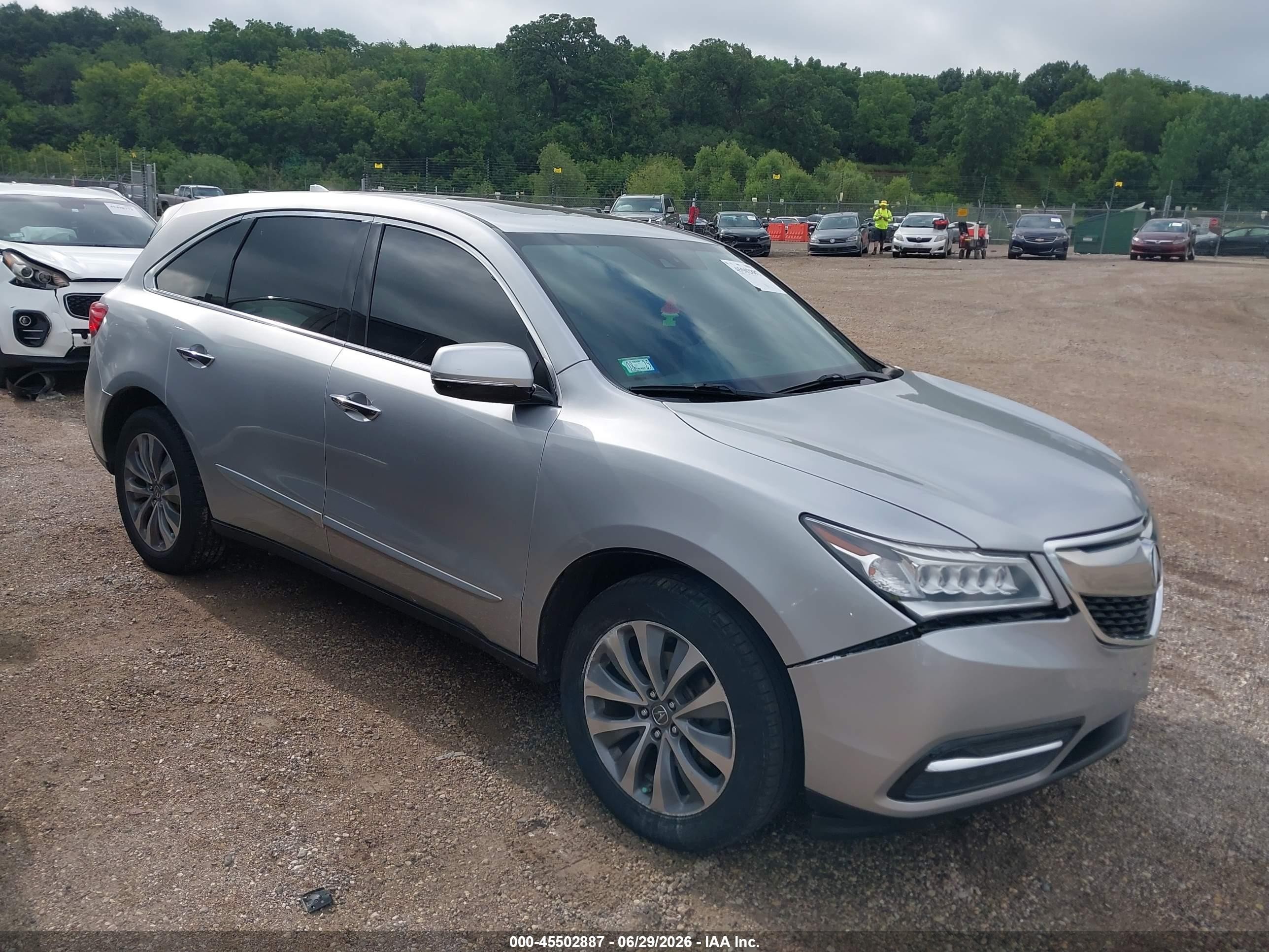 2014 Acura MDX Technology, VIN 5FRYD3H49EB010159 — Rear end