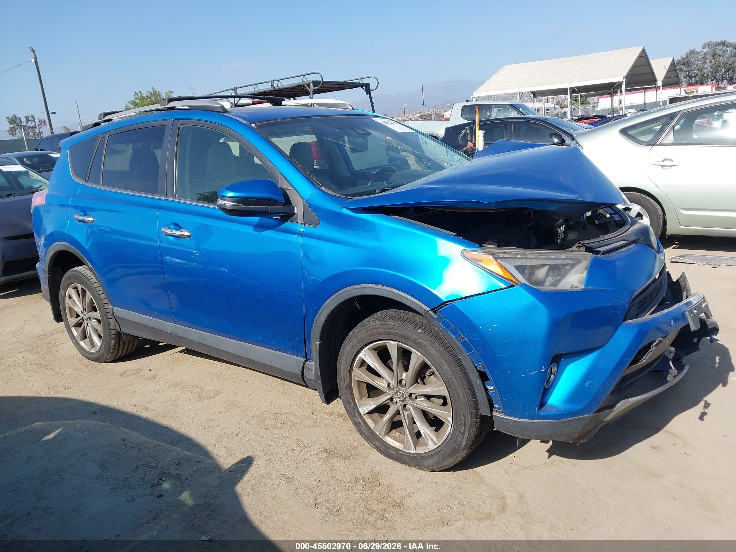 2017 Toyota RAV4 Limited, VIN JTMYFREV3HJ704905 — Front end
