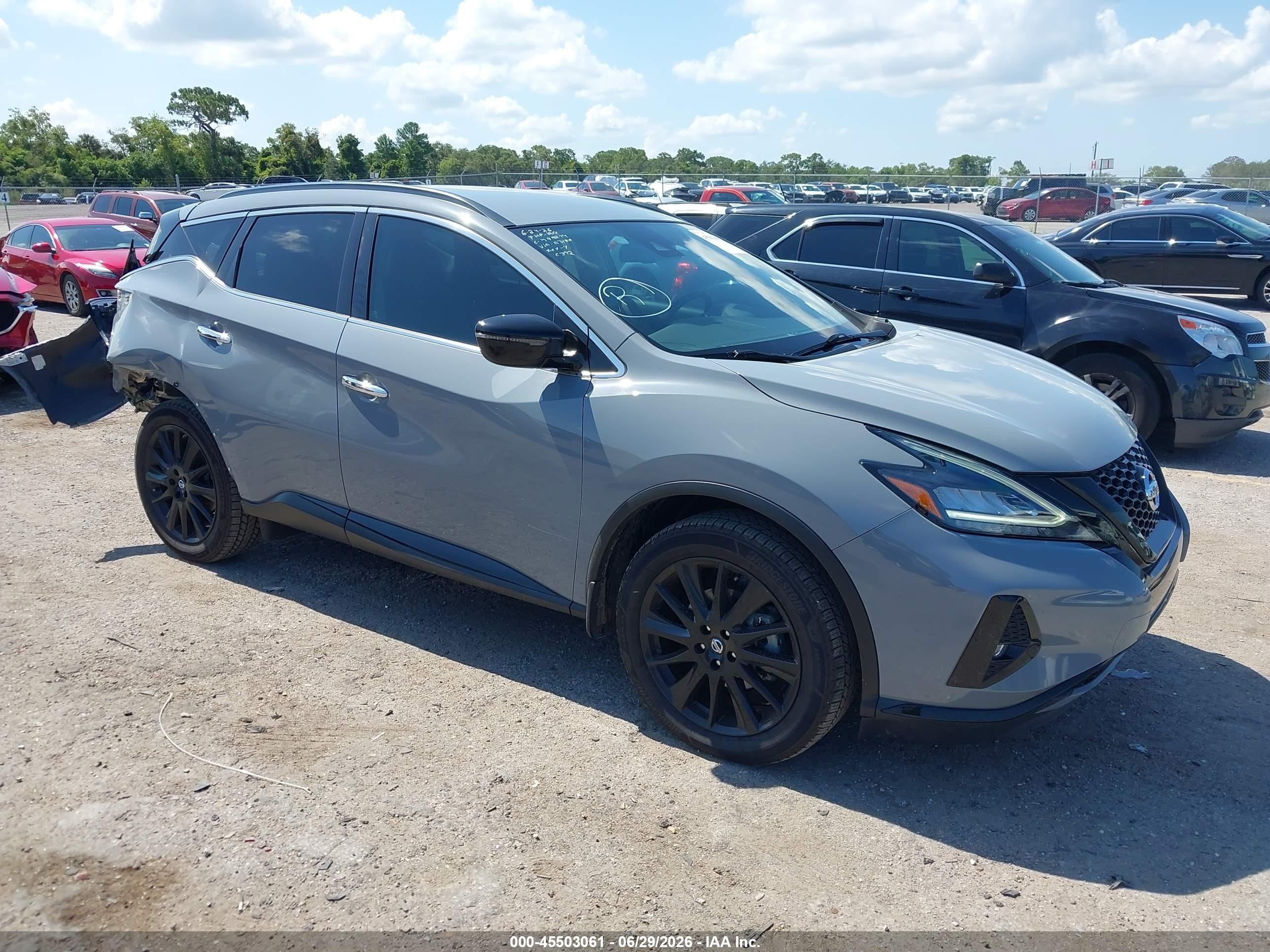 2022 Nissan Murano SV, VIN 5N1AZ2BJ3NC113180 — Rear end