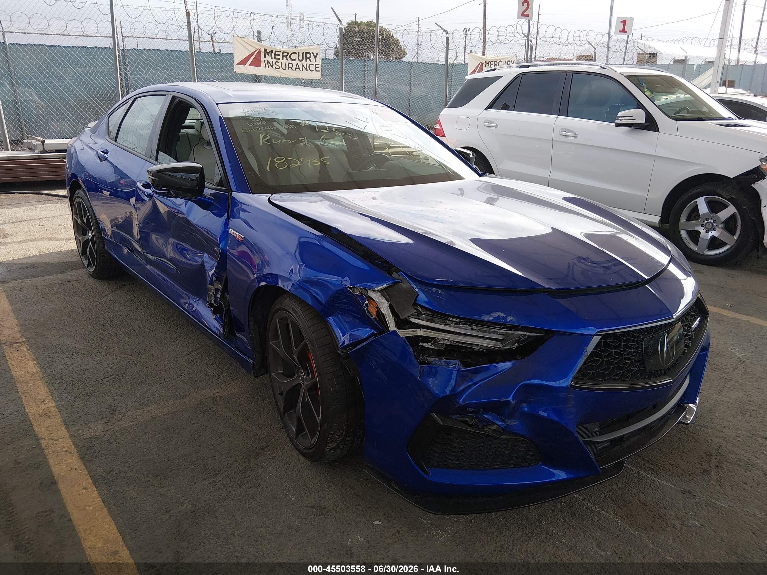 2023 Acura TLX Type S, VIN 19UUB7F9XPA001446 — Theft recovery