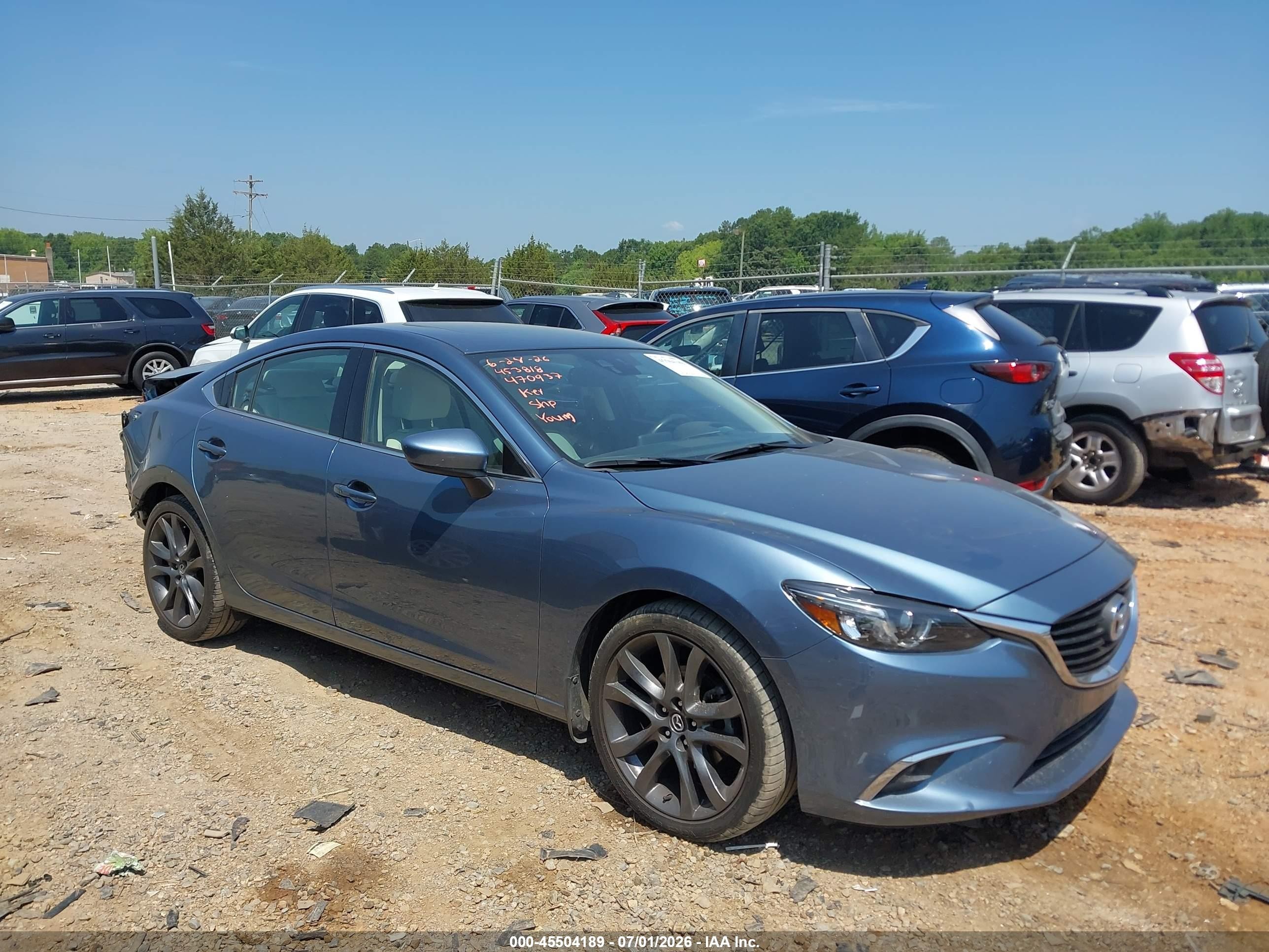 2016 Mazda 6 i Grand Touring, VIN JM1GJ1W55G1470937 — Rear end