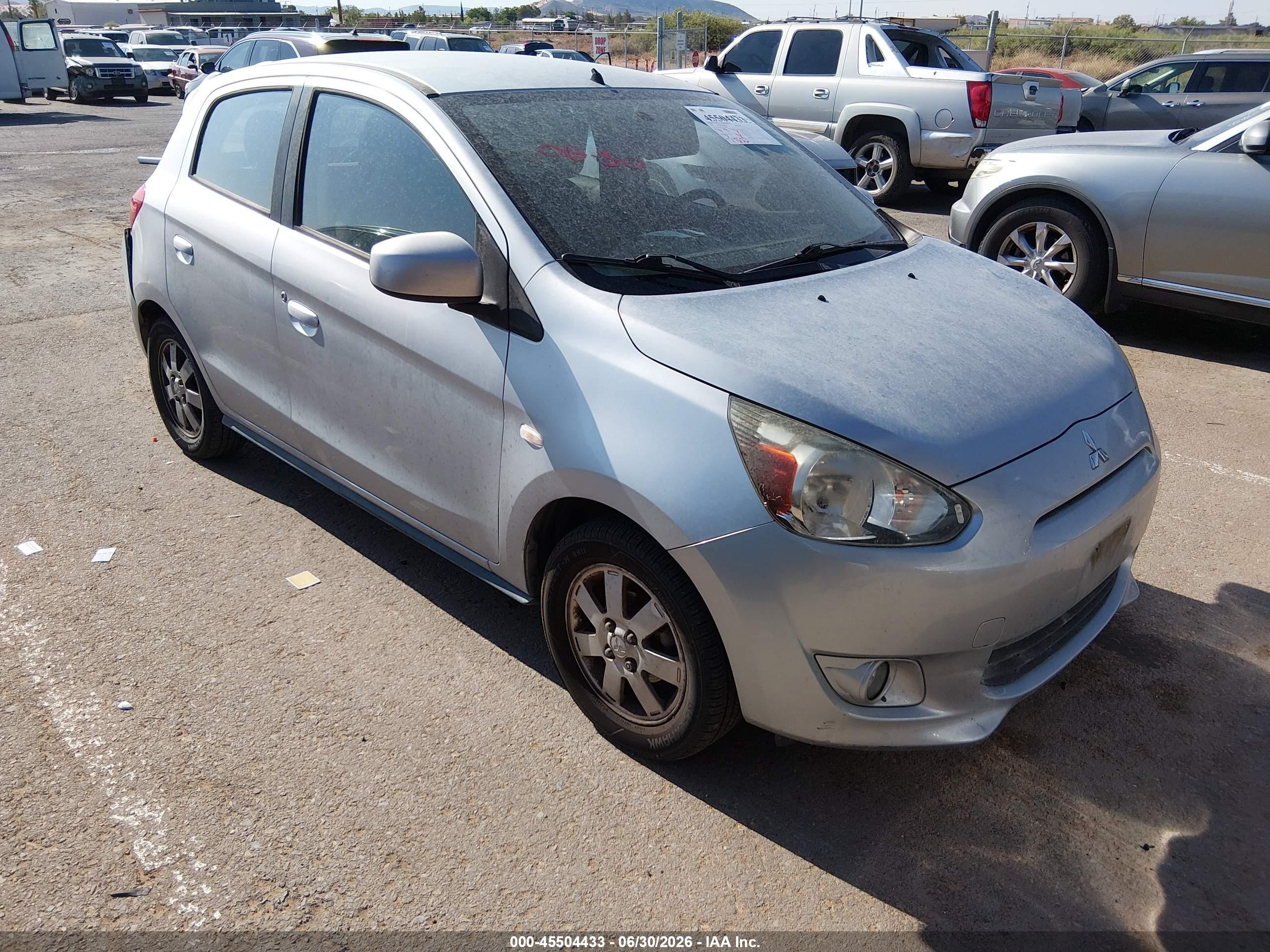 2014 Mitsubishi Mirage ES, VIN ML32A4HJ2EH025679 — Rear end