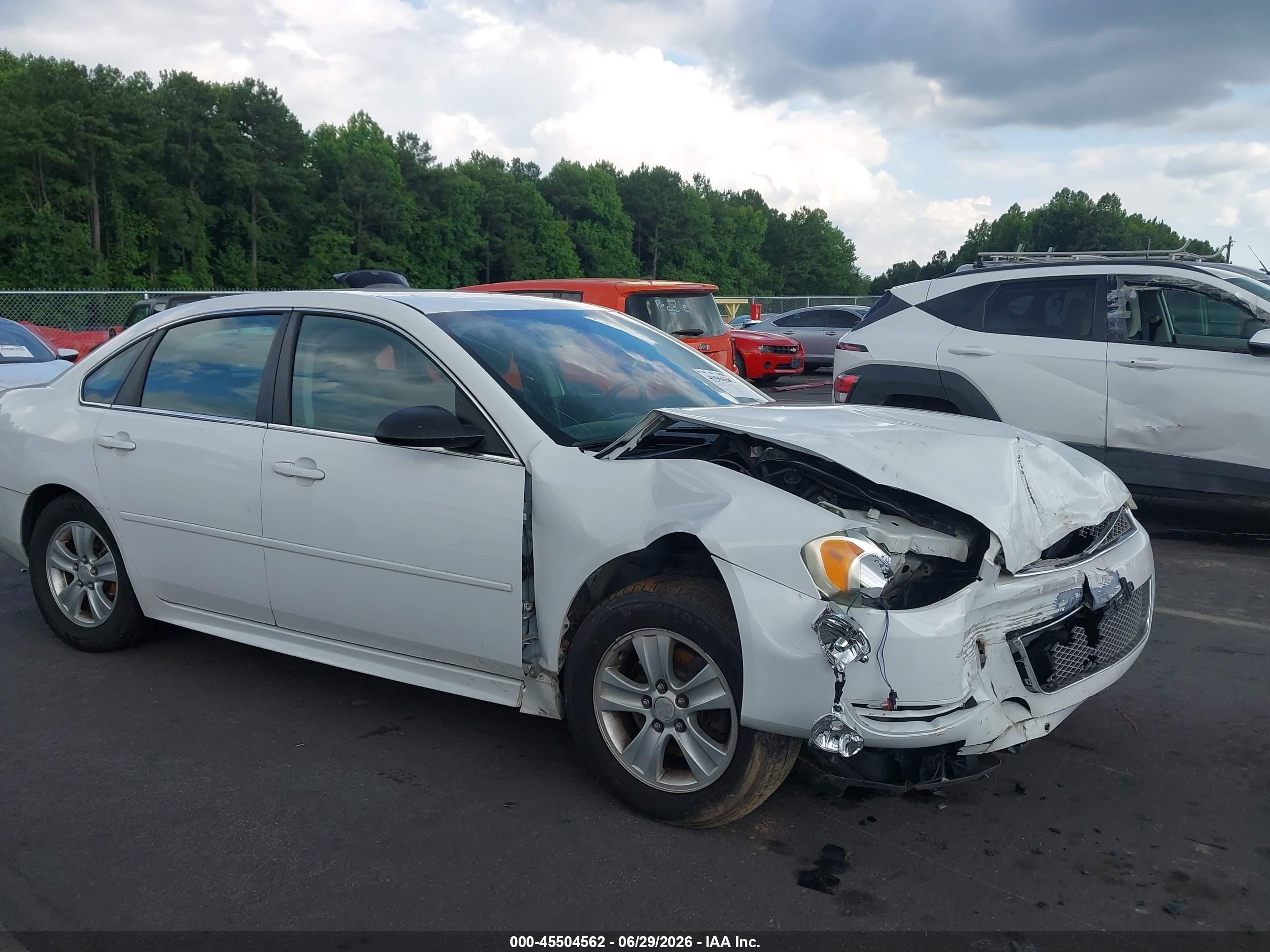2012 Chevrolet Impala LS Fleet, VIN 2G1WF5E35C1175886 — Front end