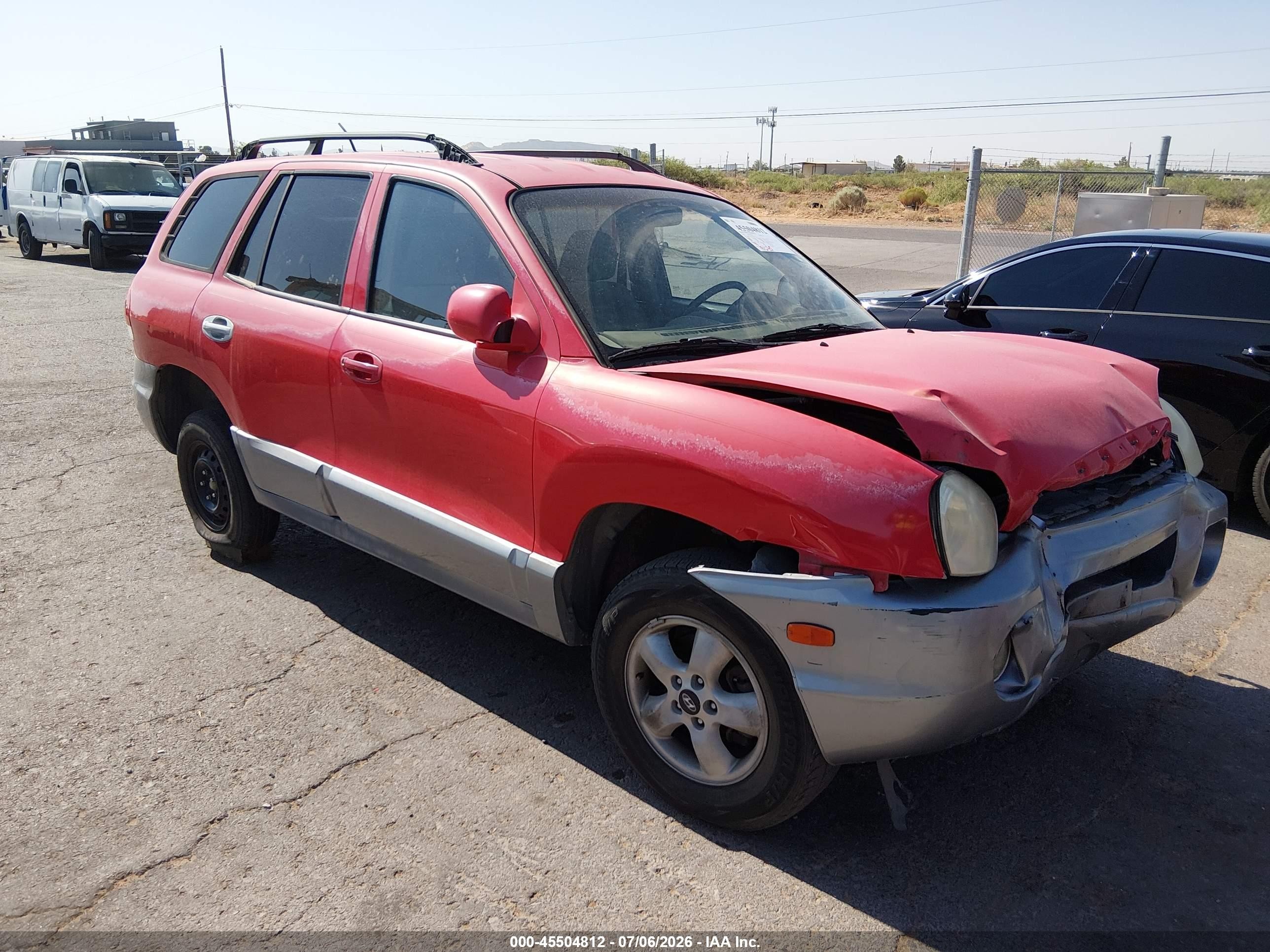 2005 Hyundai Santa Fe GLS, VIN KM8SC13D25U866735 — Перед