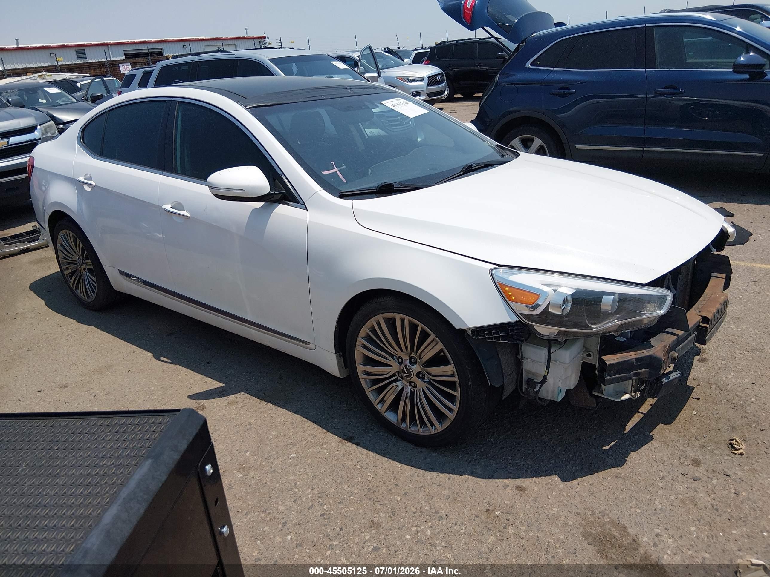 2014 Kia Cadenza Premium, VIN KNALN4D79E5162861 — Front end